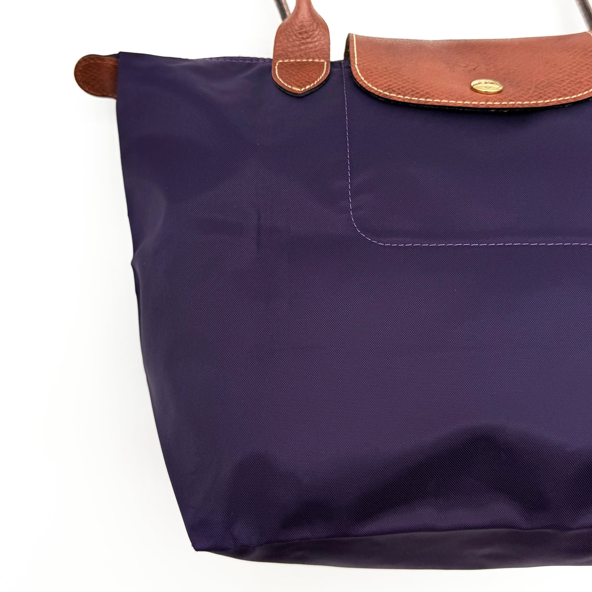 Longchamp Le Pliage Shoulder Tote Bag Brown/Purple