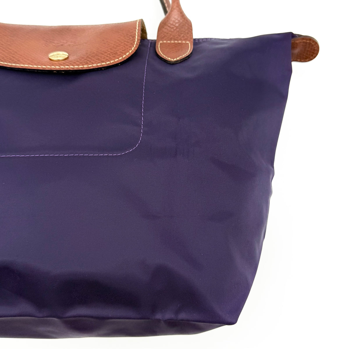 Longchamp Le Pliage Shoulder Tote Bag Brown/Purple
