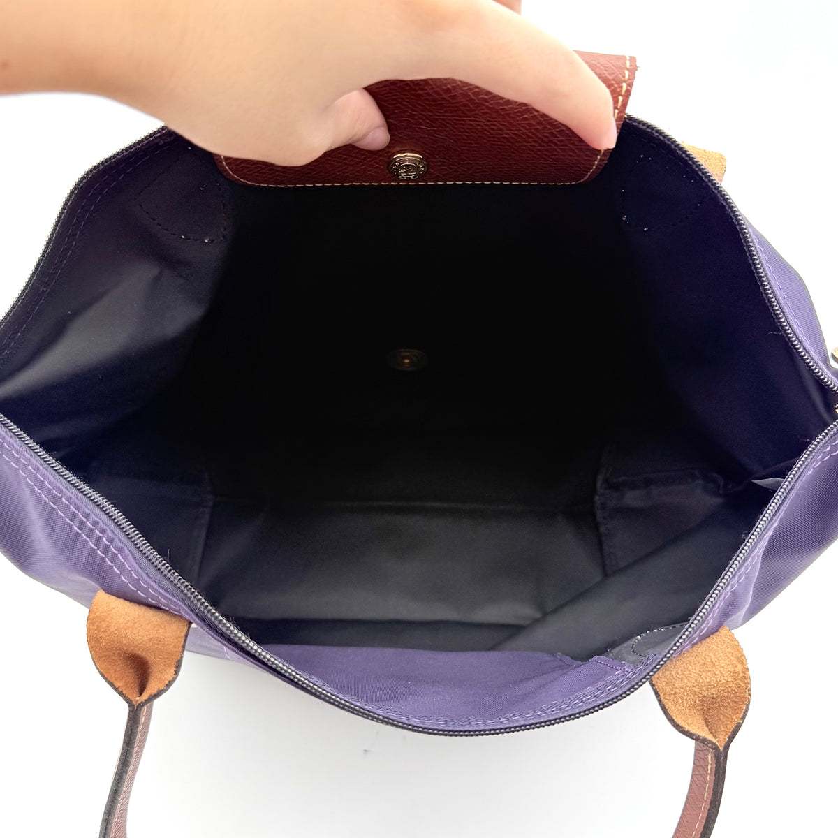 Longchamp Le Pliage Shoulder Tote Bag Brown/Purple