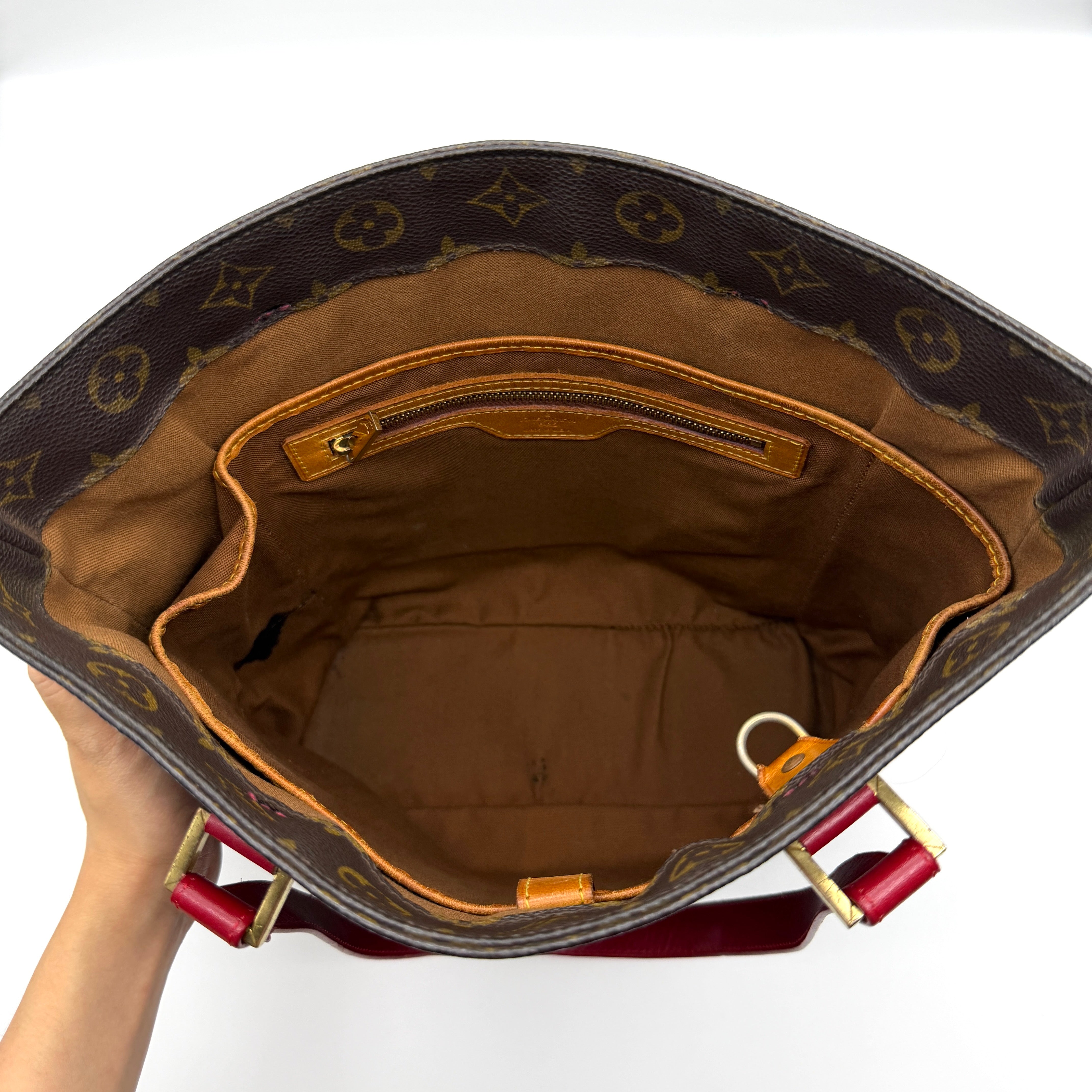 Louis Vuitton Monogram Vavin MM Tote Bag Brown/Red