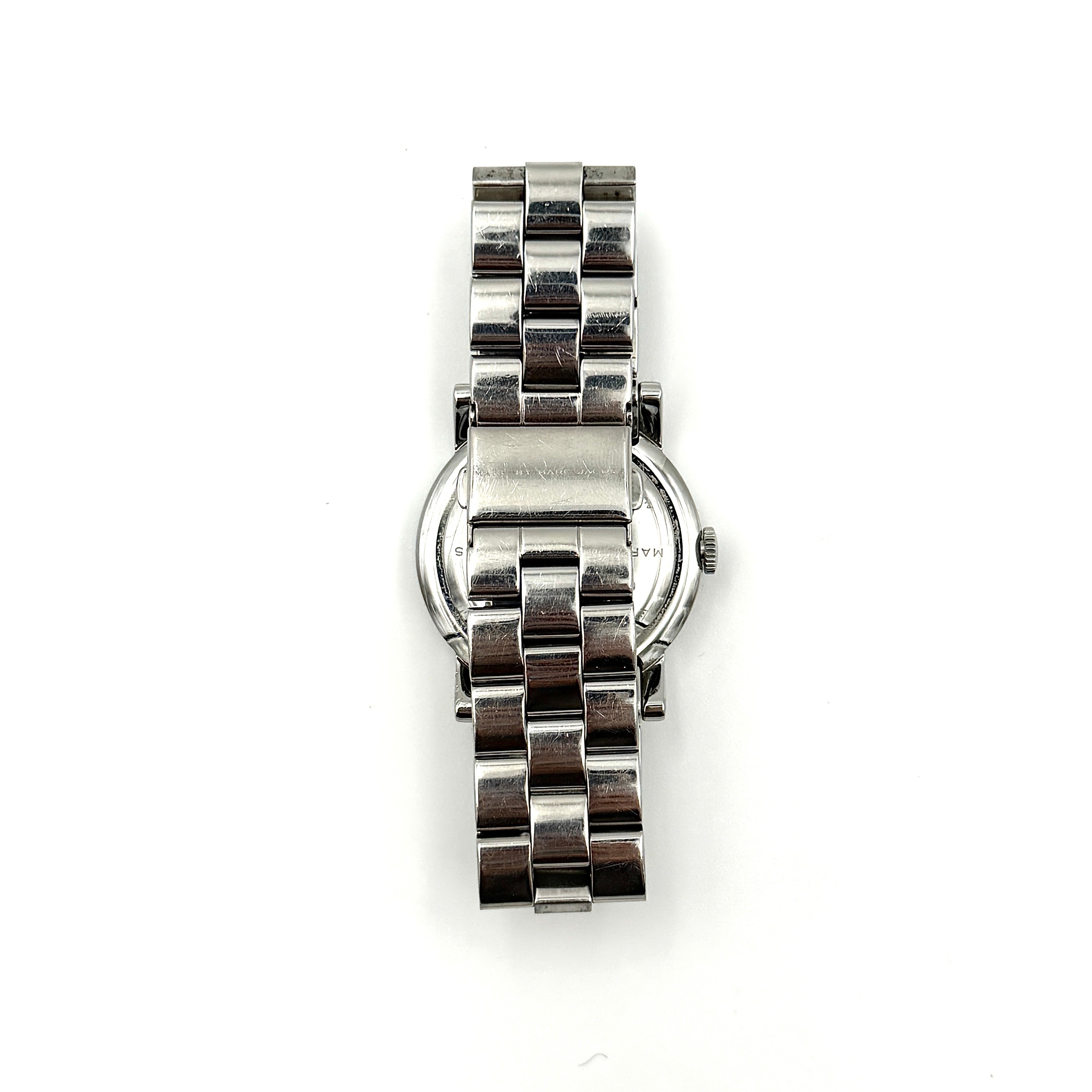 Marc Jacobs Amy White Dial Stainless Steel Watch