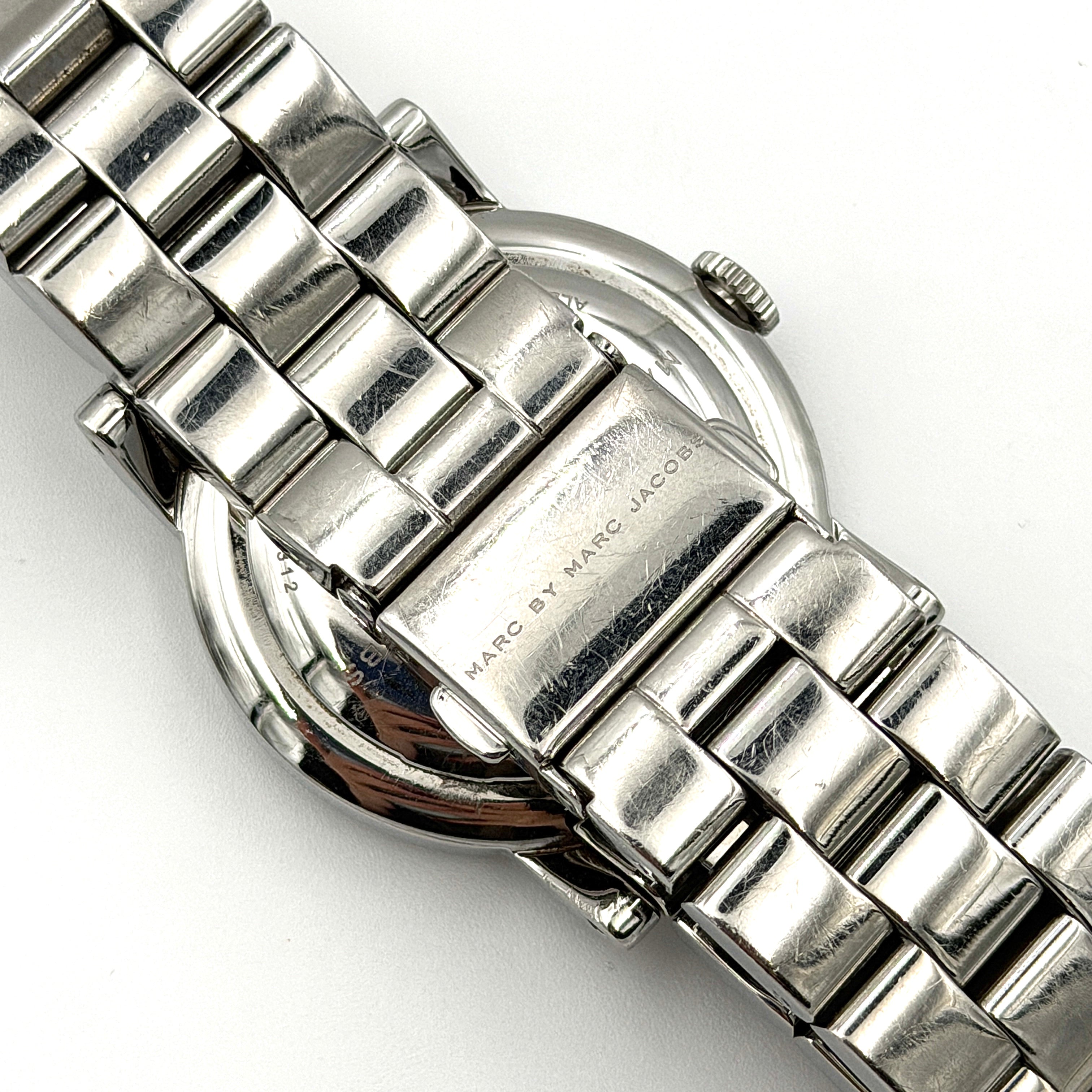 Marc Jacobs Amy White Dial Stainless Steel Watch