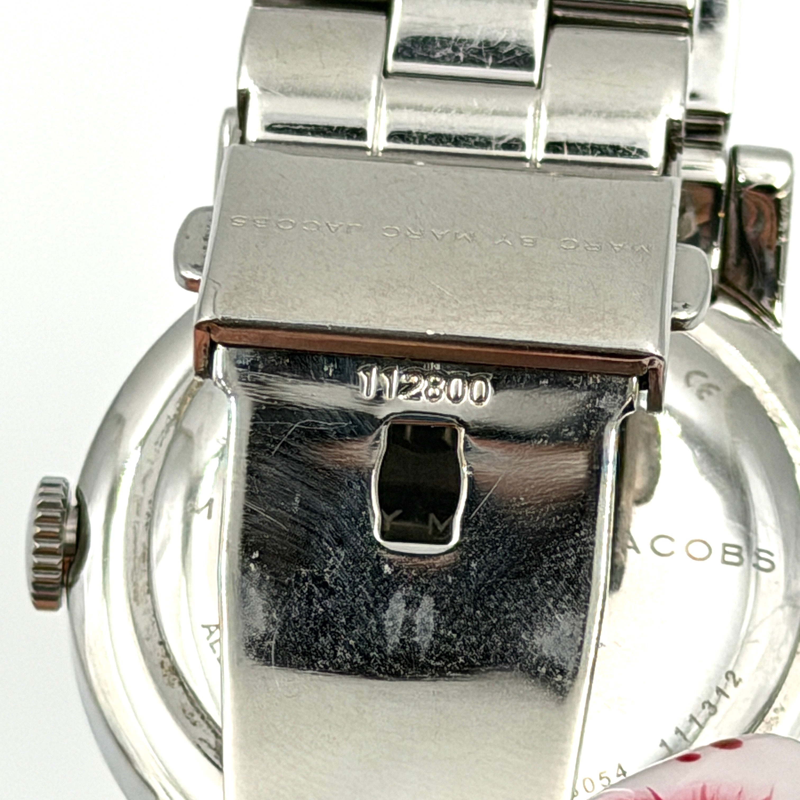 Marc Jacobs Amy White Dial Stainless Steel Watch