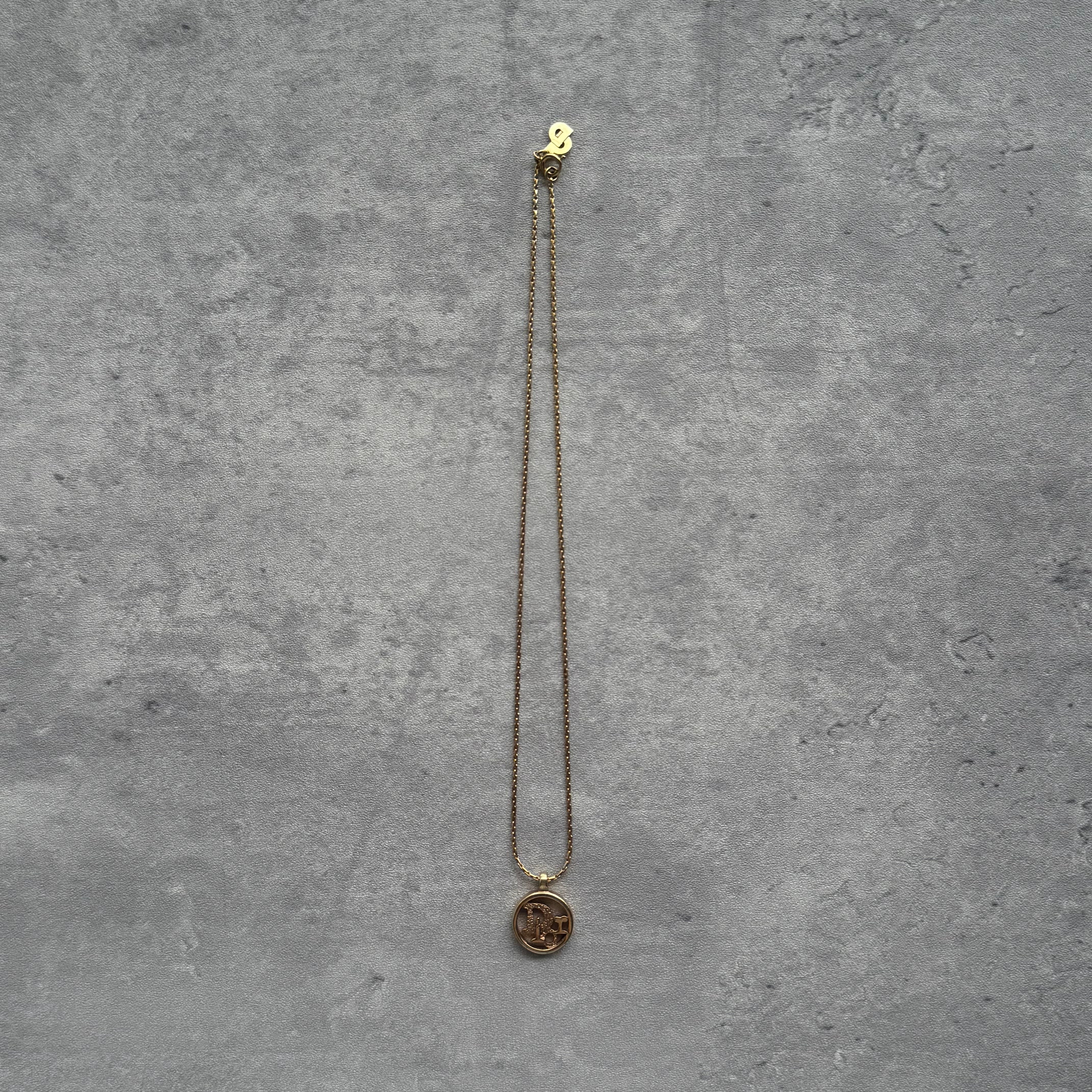 Dior Logo Gold Plated Necklace