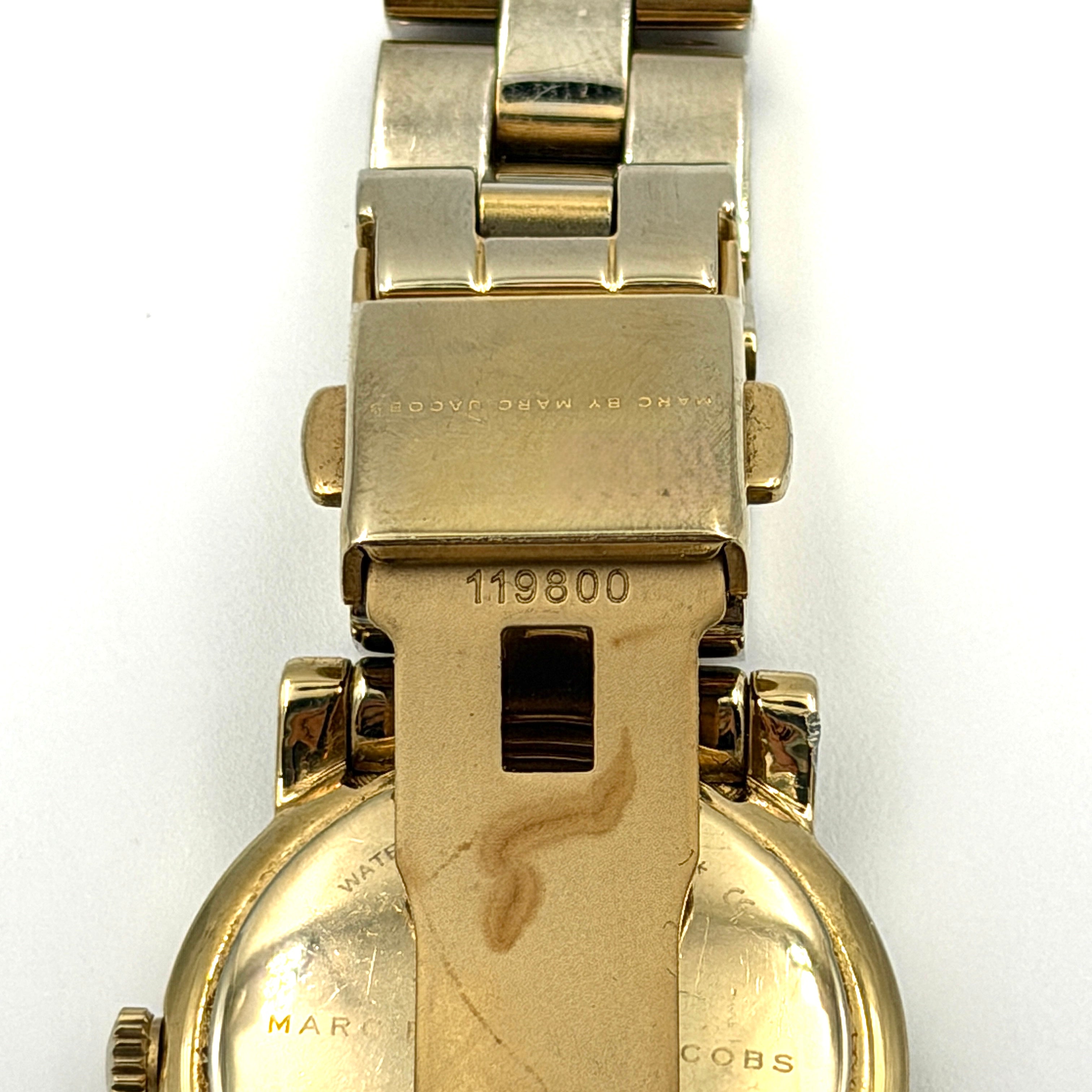 Marc Jacobs Amy White Dial MBM3057 Watch Gold