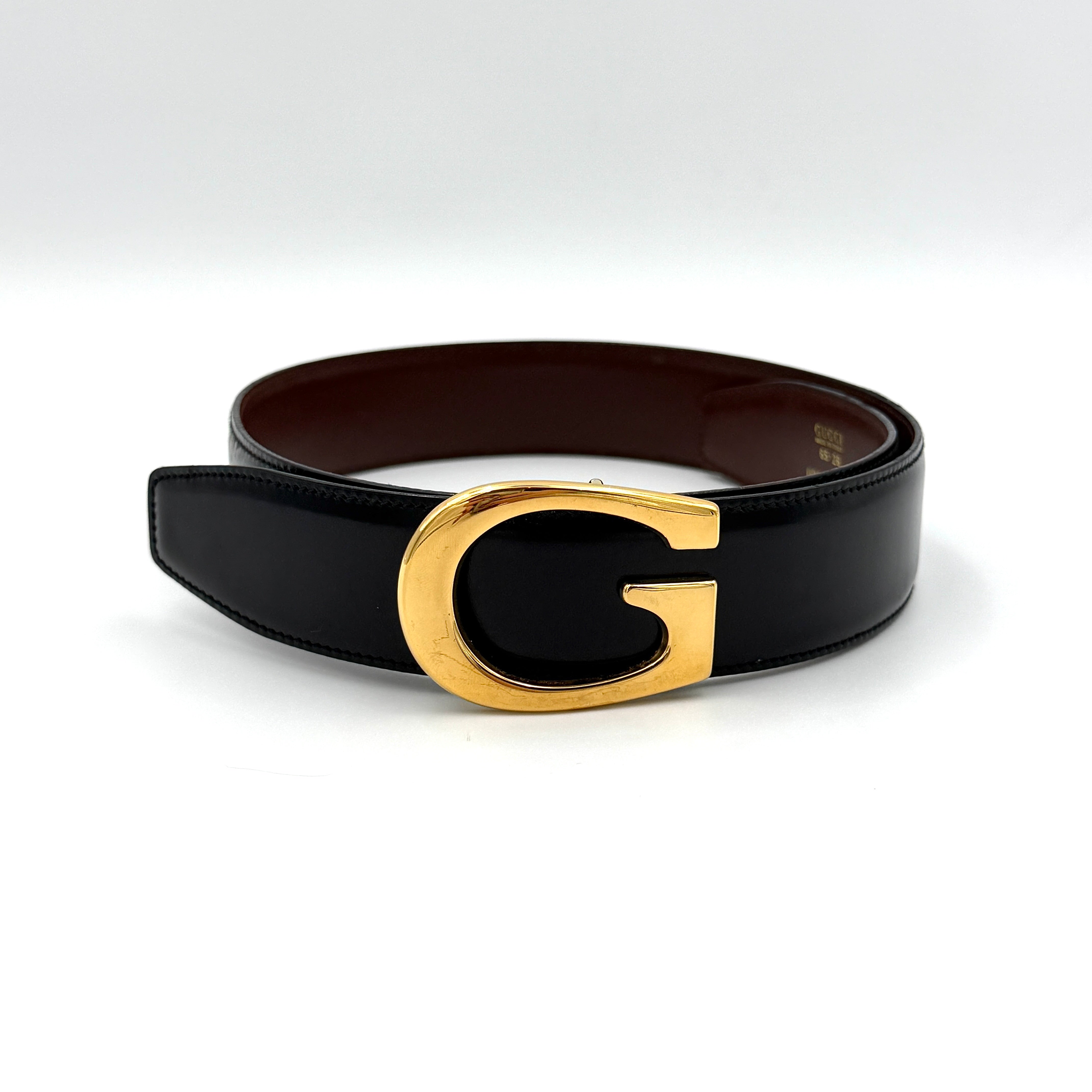 Gucci G Logo Belt Gold/Black