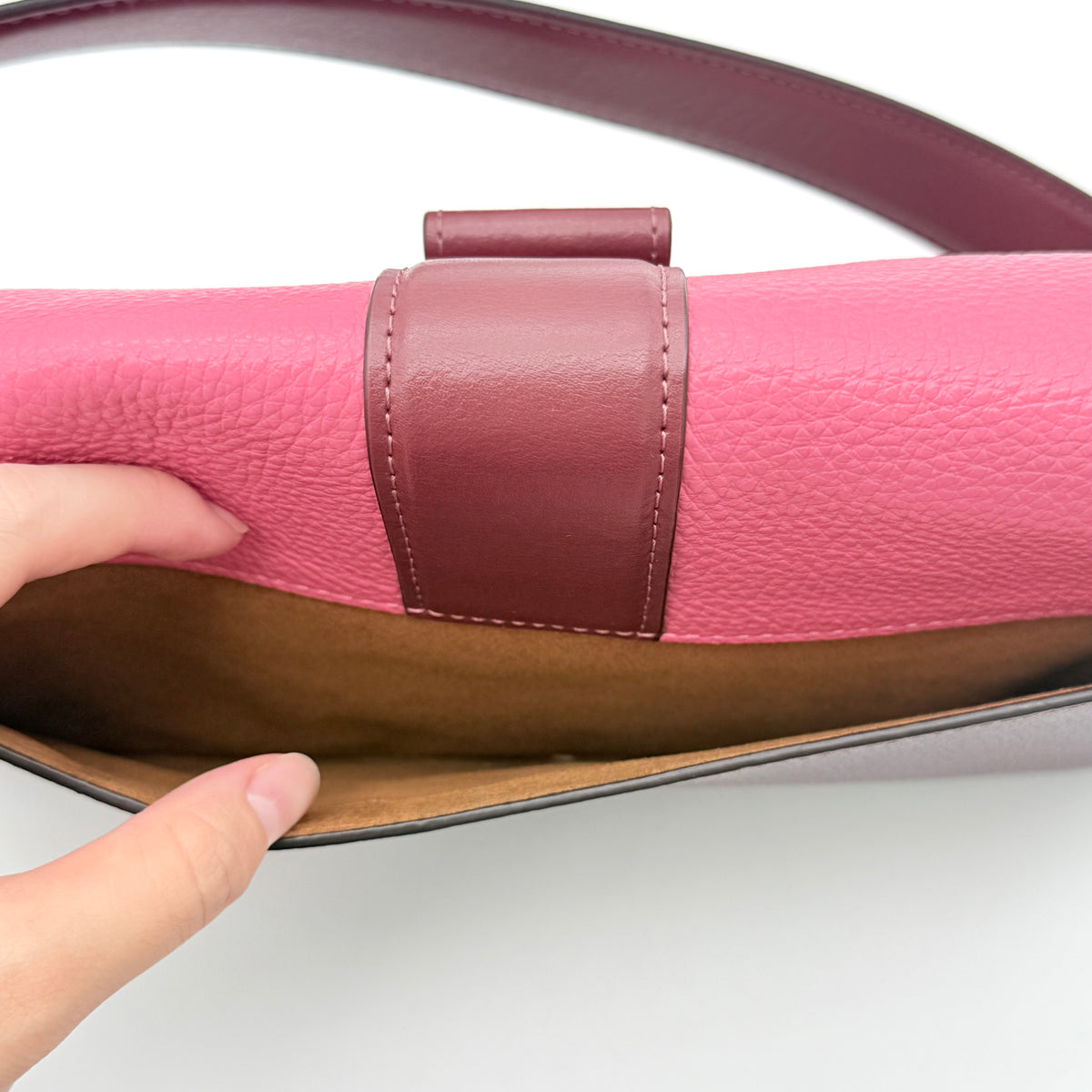 Coach 2Way Georgie Colorblock Shoulder Bag Chalk/Confetti Pink