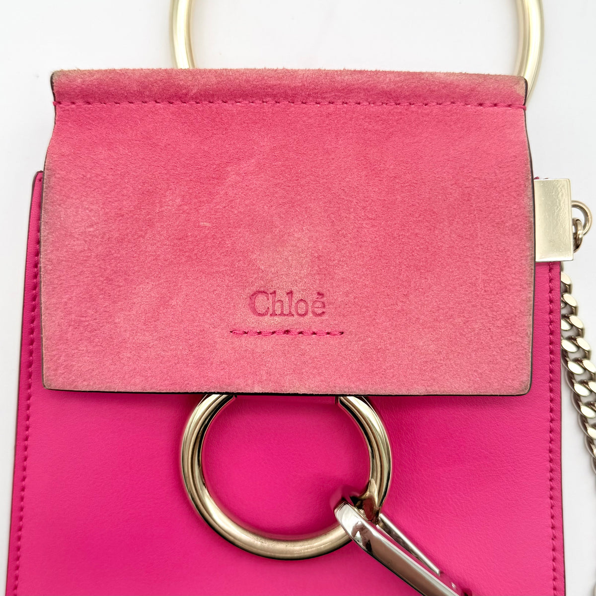 Chloé Small Faye Bracelet Crossbody Bag Fuchsia Pink