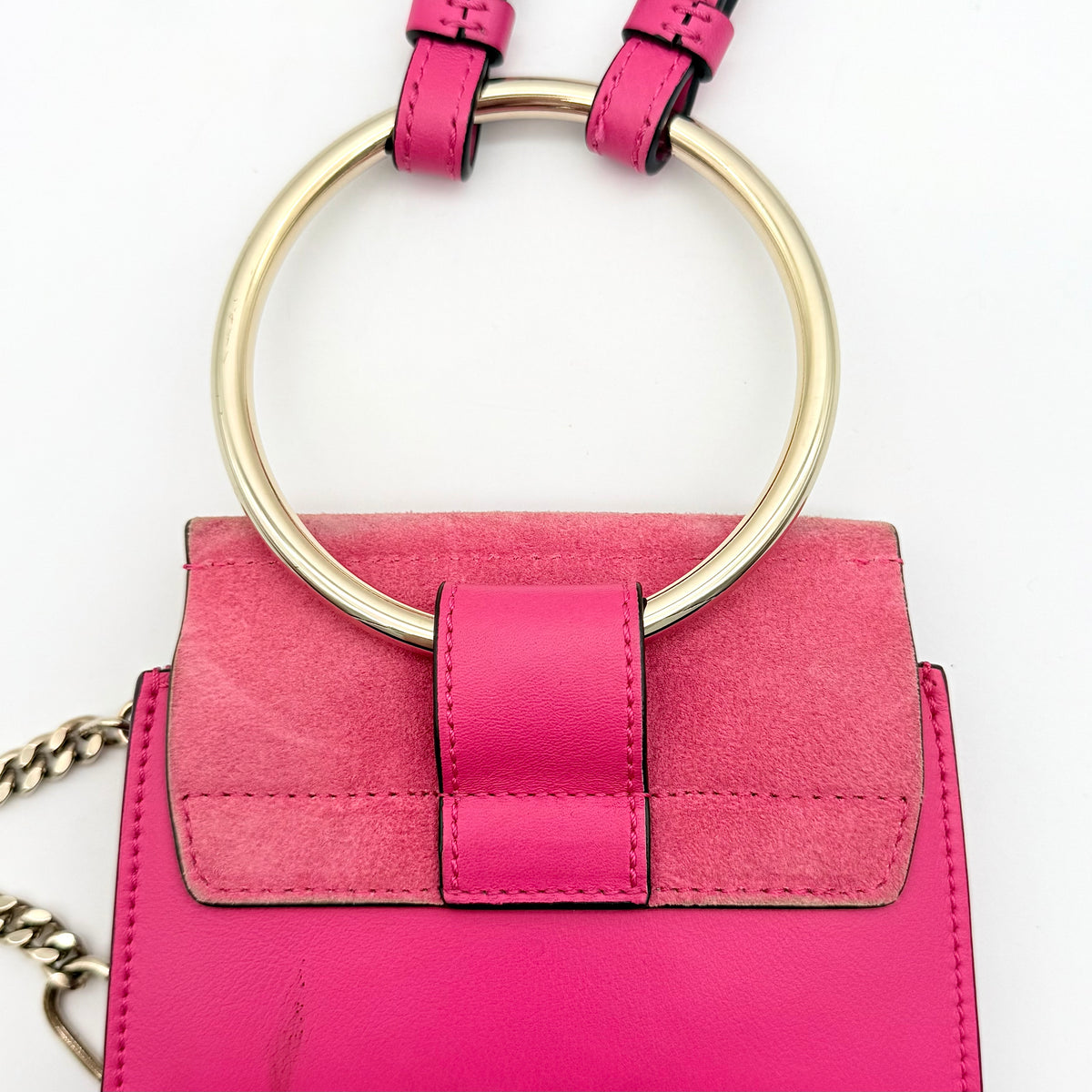 Chloé Small Faye Bracelet Crossbody Bag Fuchsia Pink