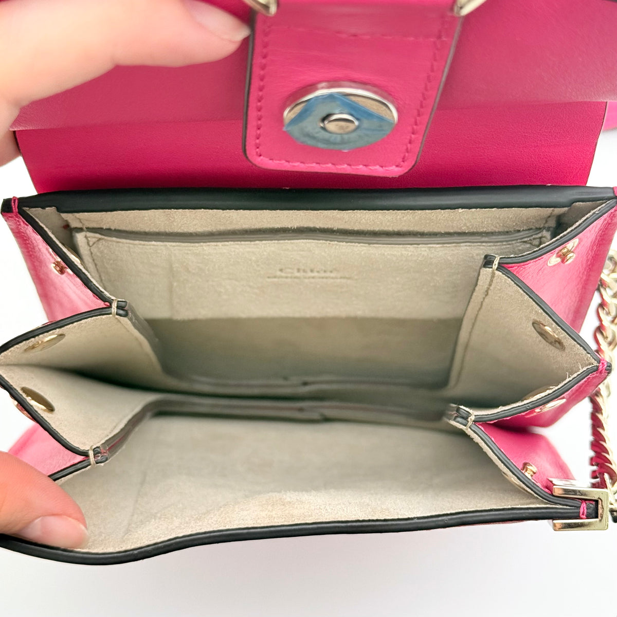 Chloé Small Faye Bracelet Crossbody Bag Fuchsia Pink