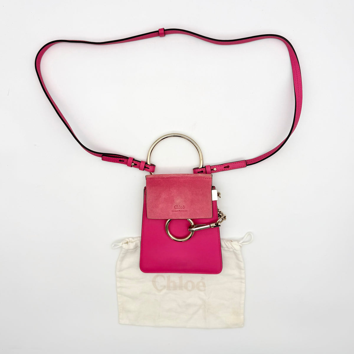 Chloé Small Faye Bracelet Crossbody Bag Fuchsia Pink