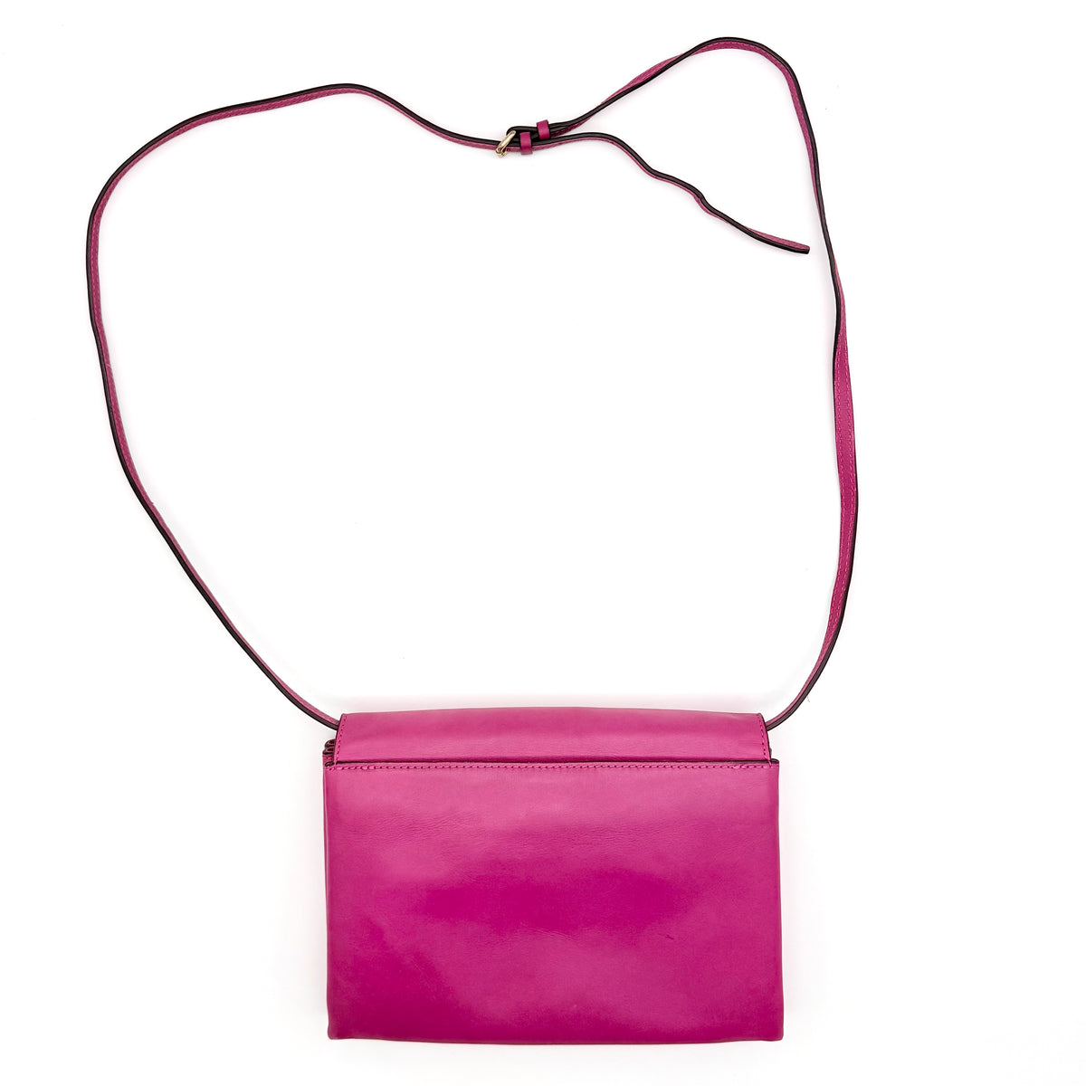 MCM Leather Flap Crossbody Bag Pink