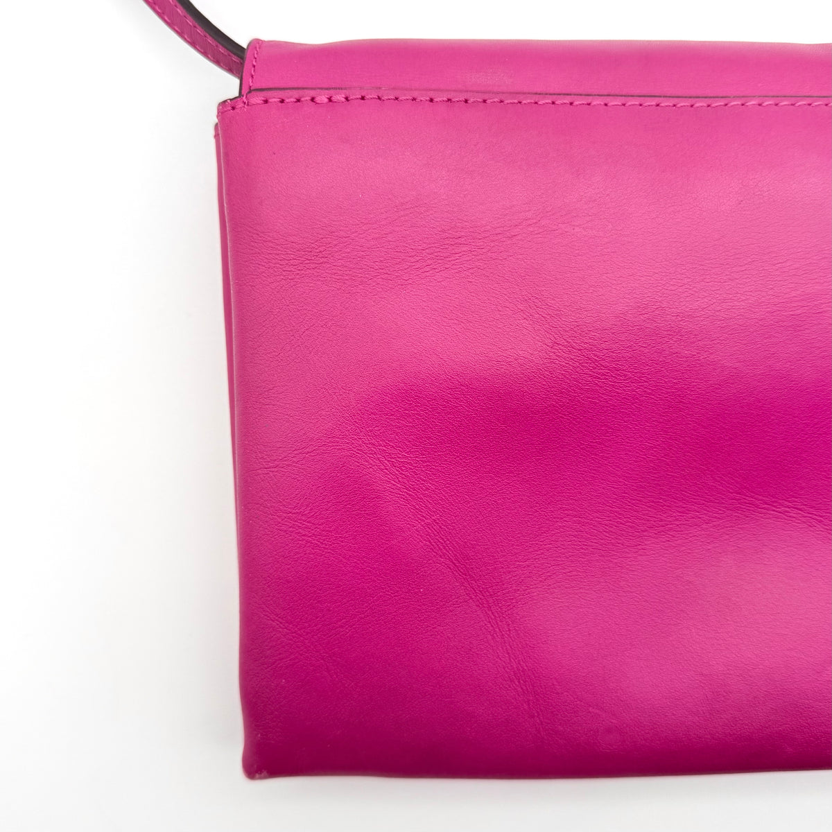 MCM Leather Flap Crossbody Bag Pink