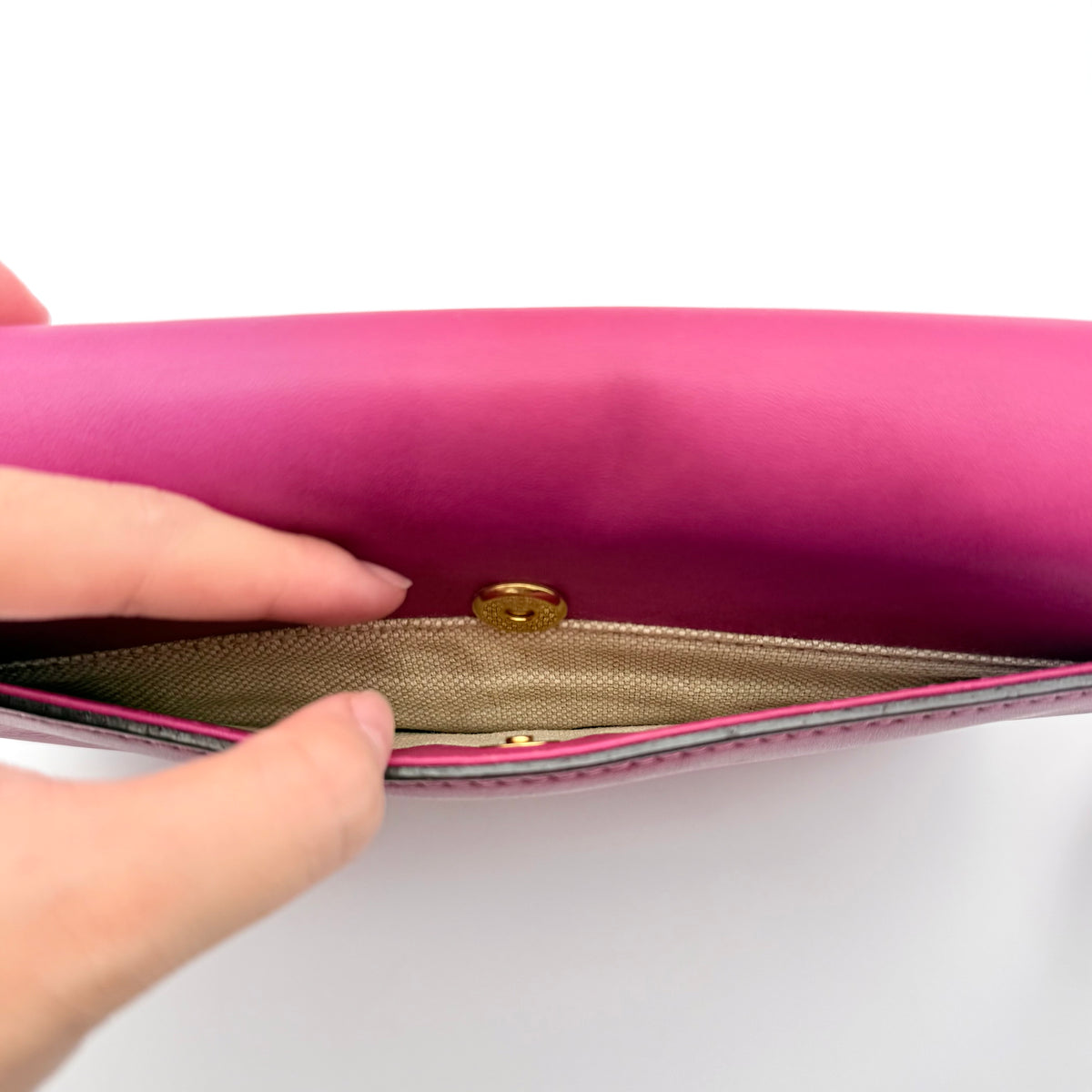 MCM Leather Flap Crossbody Bag Pink