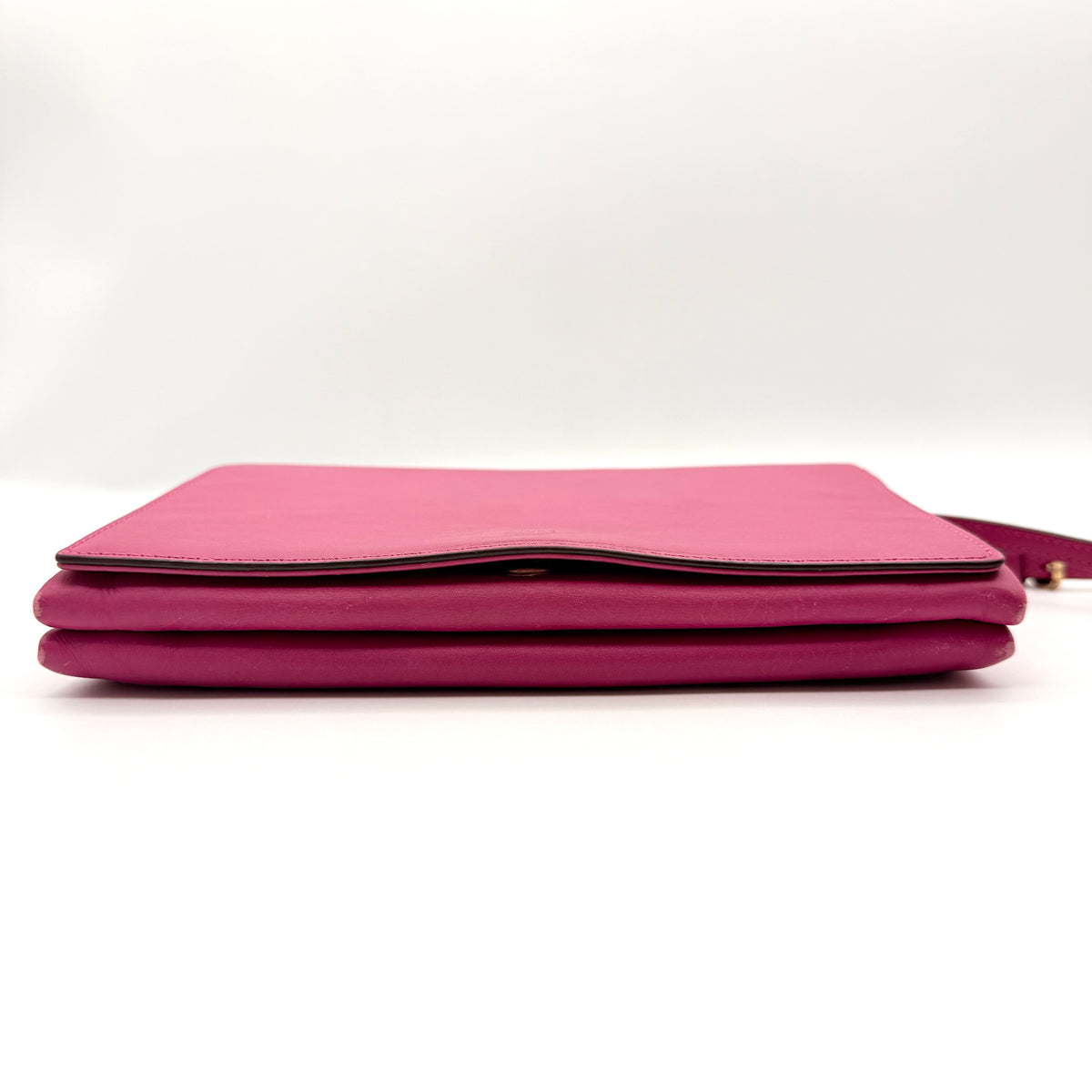 MCM Leather Flap Crossbody Bag Pink