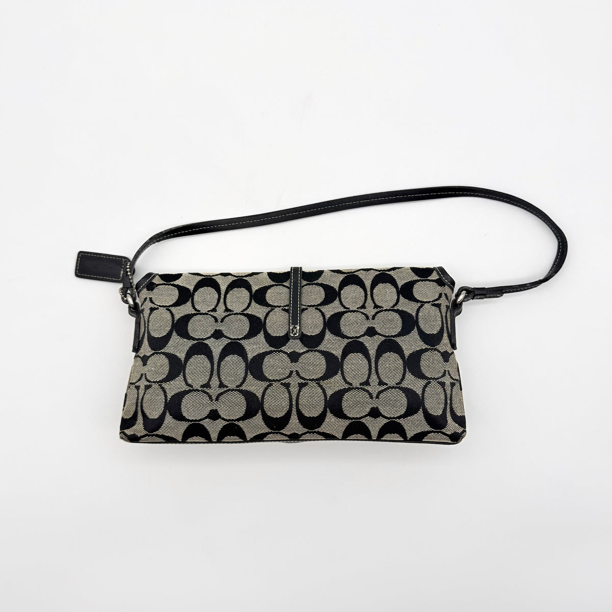 Coach Y2K Demi Clip Baguette Shoulder Bag Grey/Black