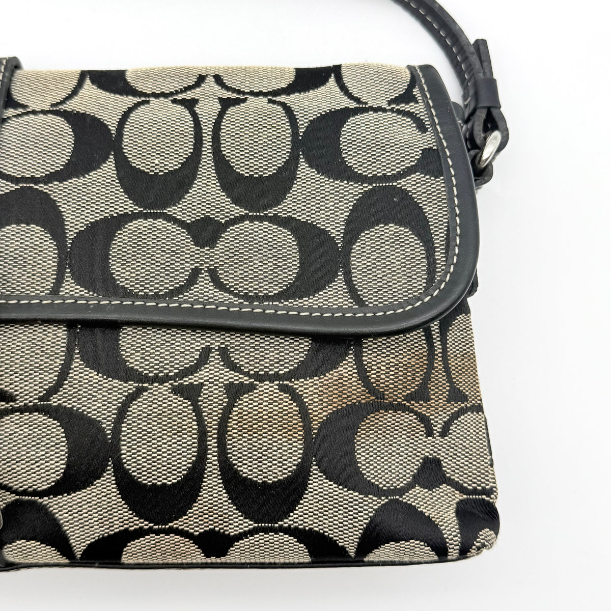 Coach Y2K Demi Clip Baguette Shoulder Bag Grey/Black