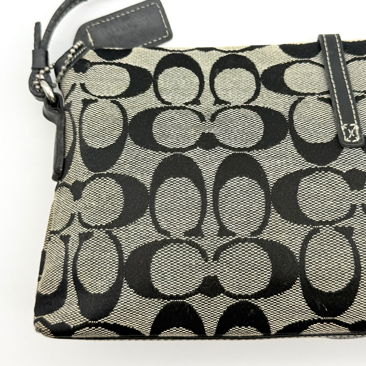 Coach Y2K Demi Clip Baguette Shoulder Bag Grey/Black