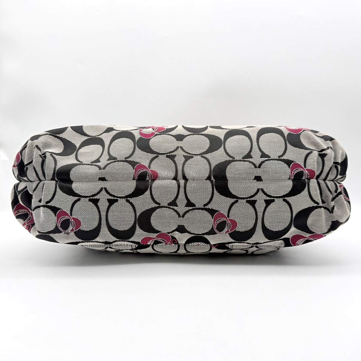 Coach Signature Poppy Hearts Glam Tote Bag Grey/Black