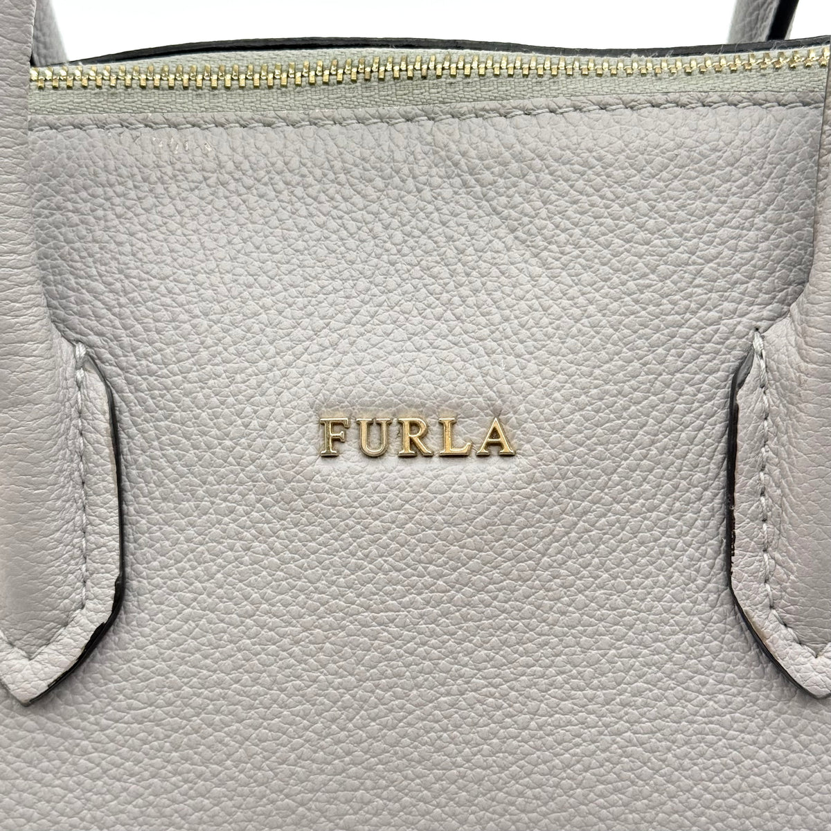 Furla 2Way Pin Satchel Handbag Grey
