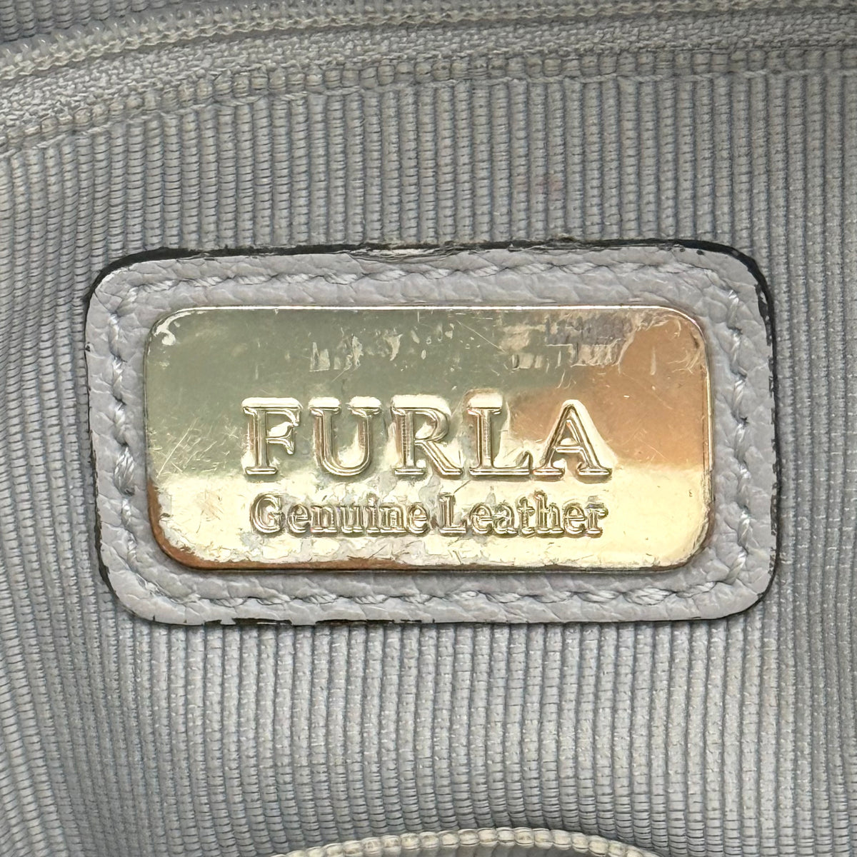 Furla 2Way Pin Satchel Handbag Grey