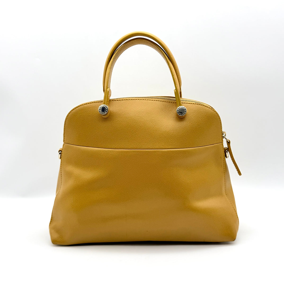 Furla 2Way Piper Dome Satchel Handbag Yellow