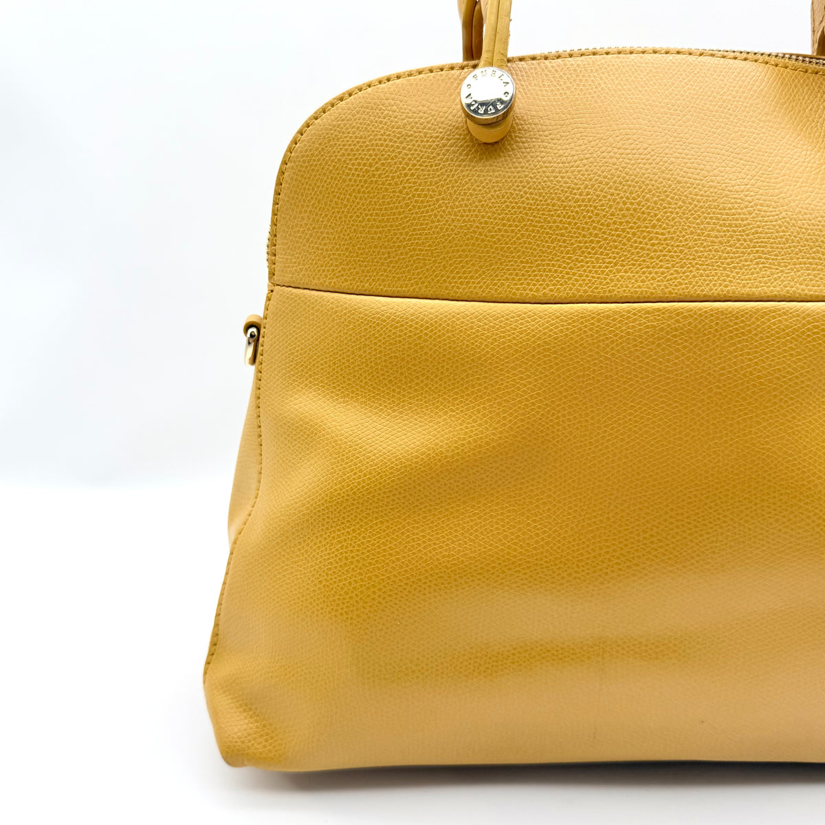 Furla 2Way Piper Dome Satchel Handbag Yellow