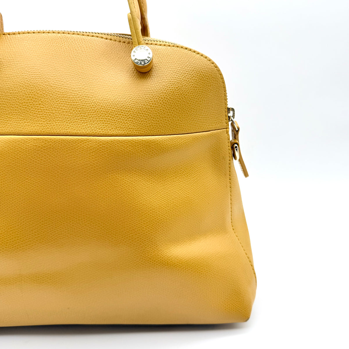 Furla 2Way Piper Dome Satchel Handbag Yellow