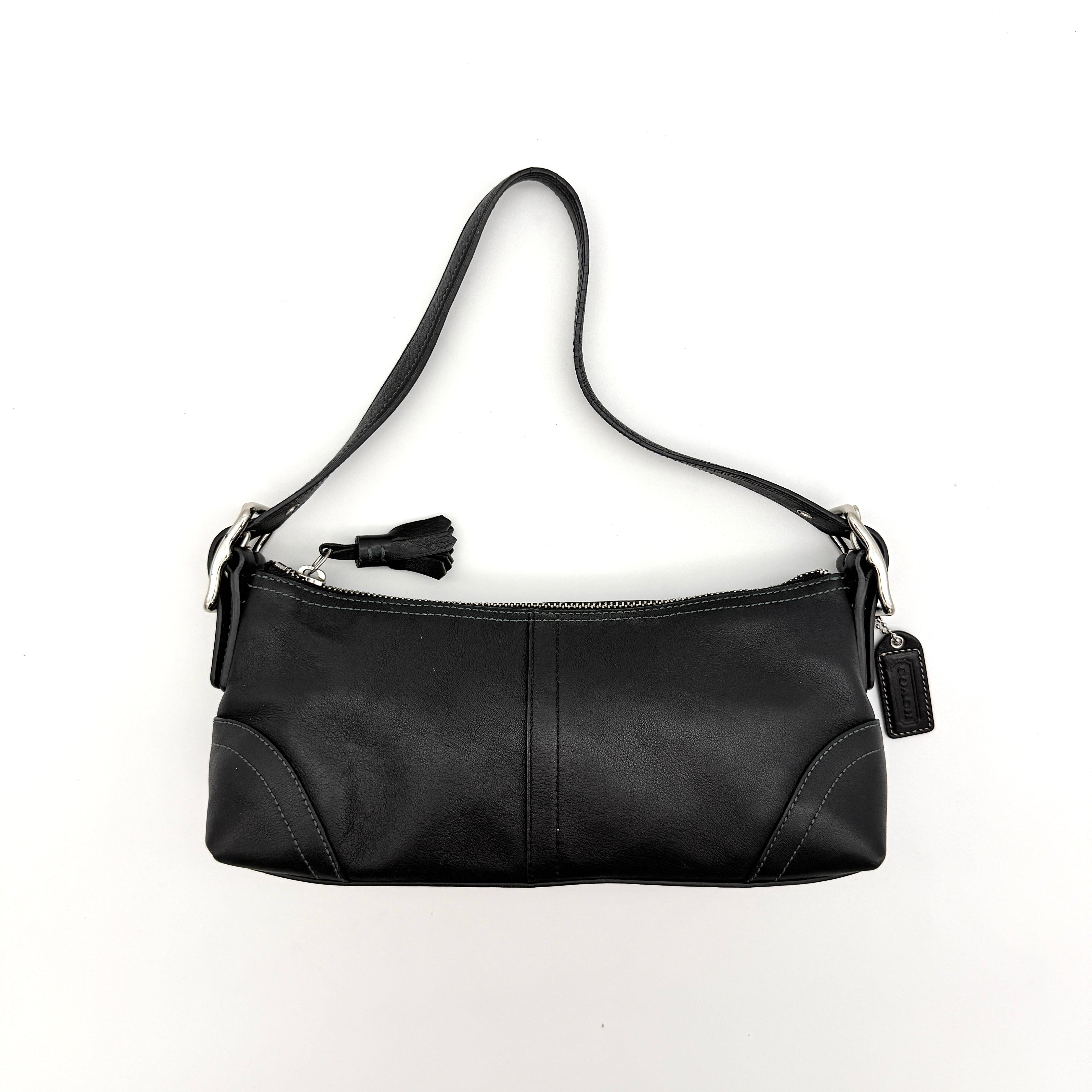 Coach Y2K Hampton Demi Baguette Shoulder Bag Black
