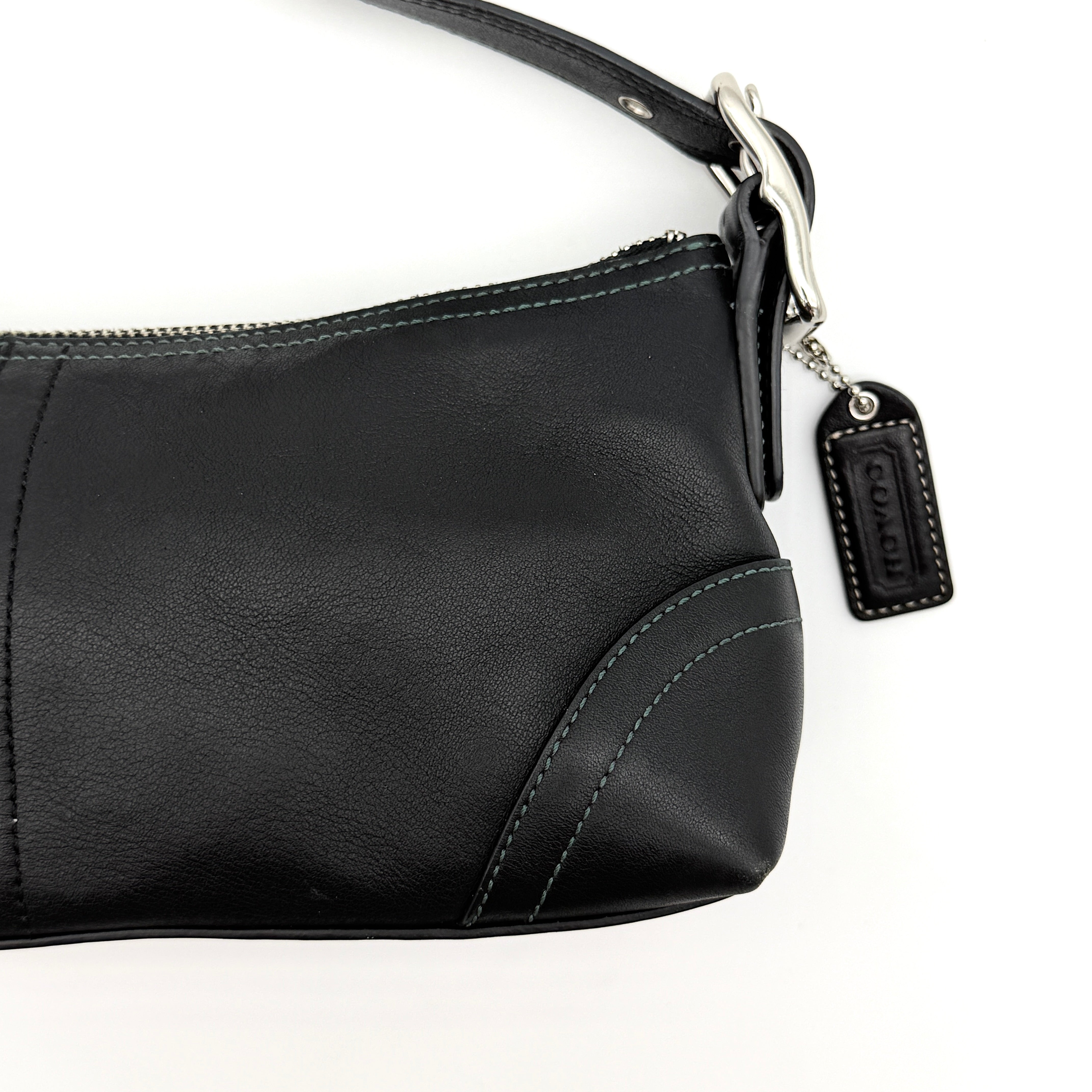 Coach Y2K Hampton Demi Baguette Shoulder Bag Black
