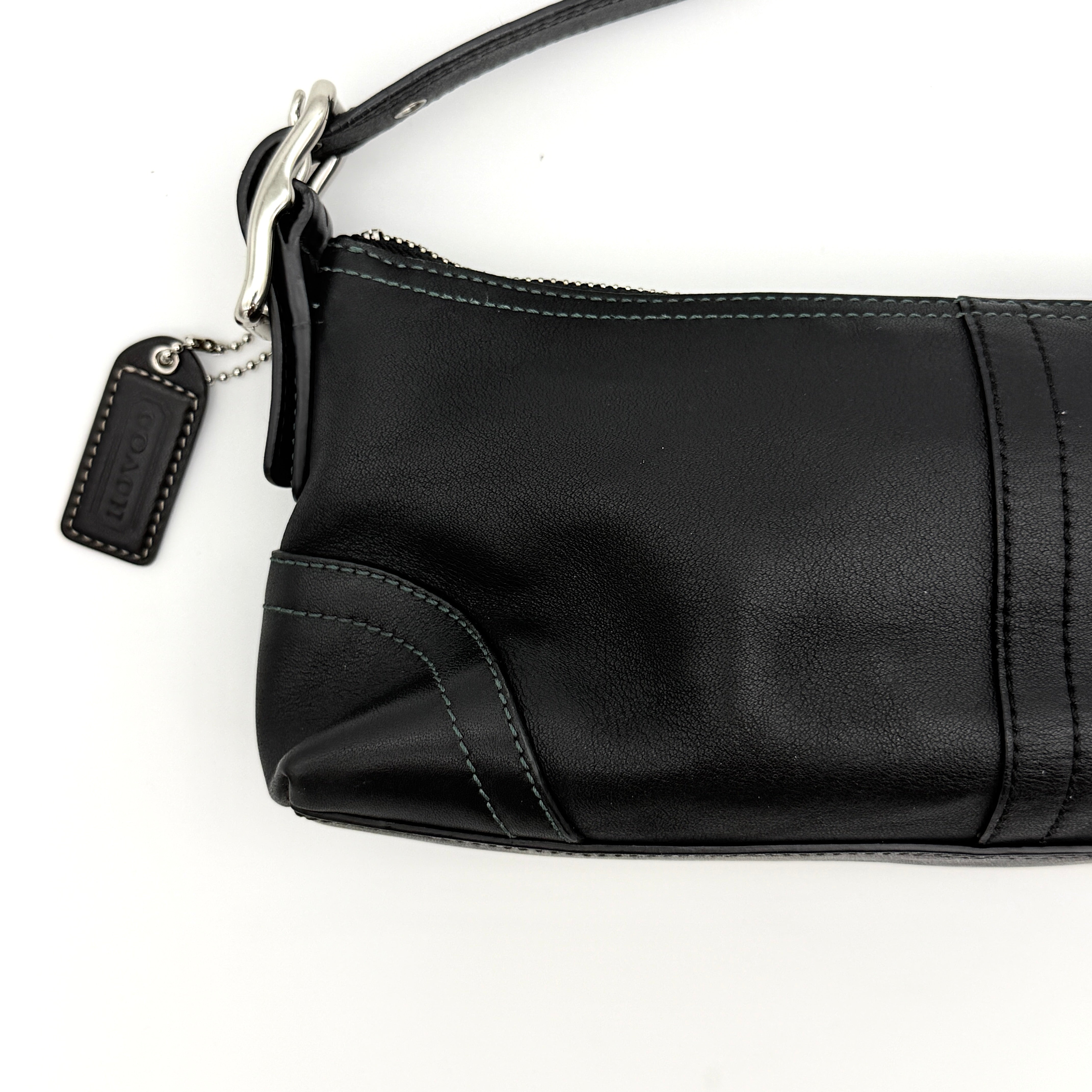 Coach Y2K Hampton Demi Baguette Shoulder Bag Black