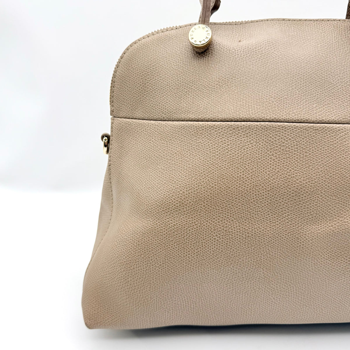 Furla 2Way Piper Dome Satchel Handbag Taupe
