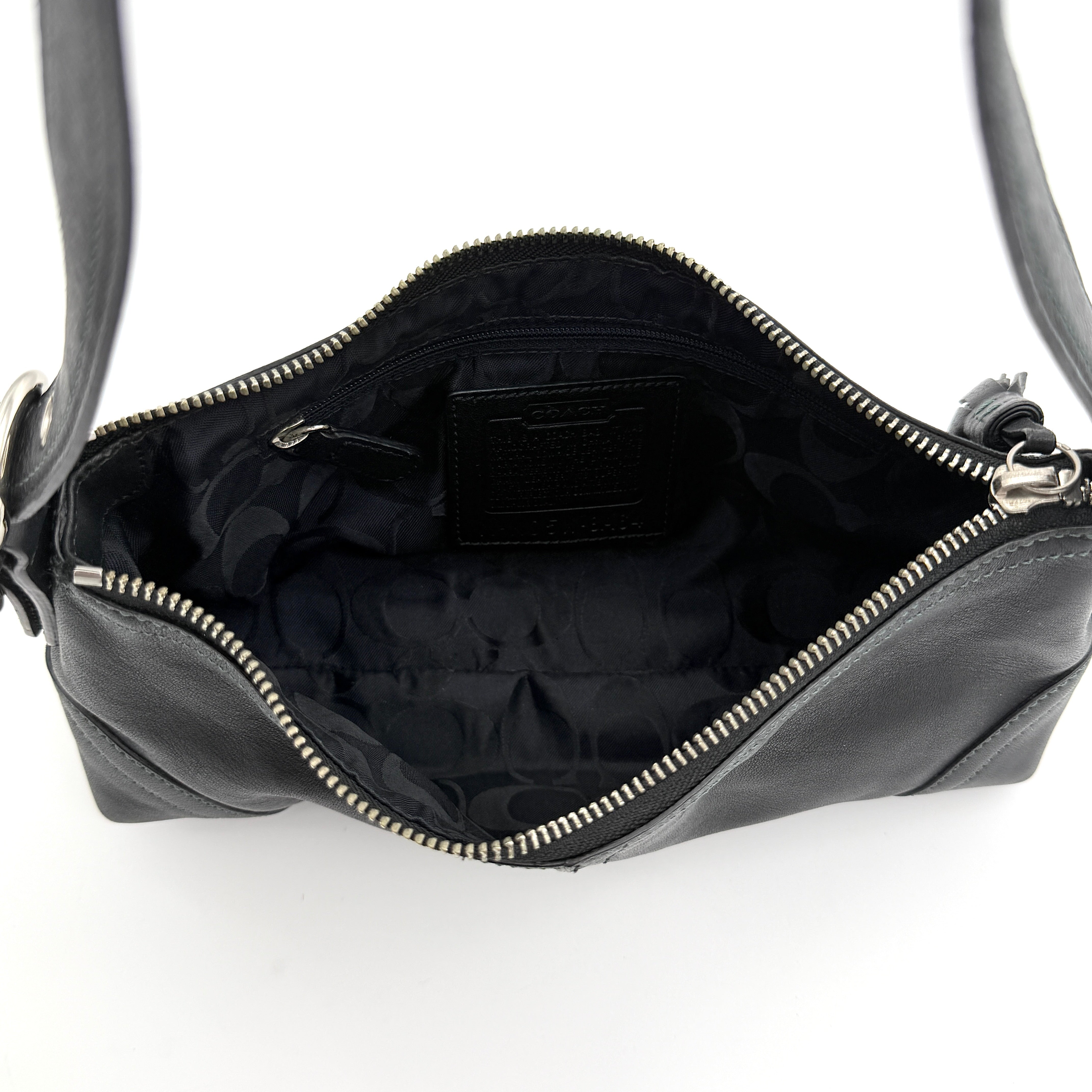 Coach Y2K Hampton Demi Baguette Shoulder Bag Black