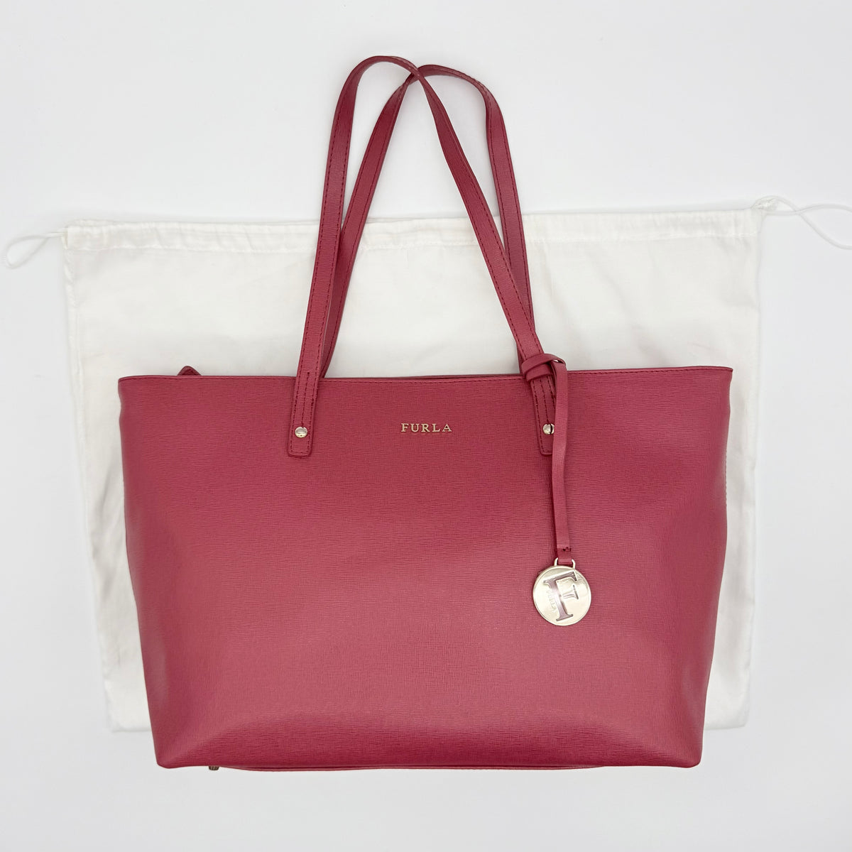 Furla Leather Tote Bag Red