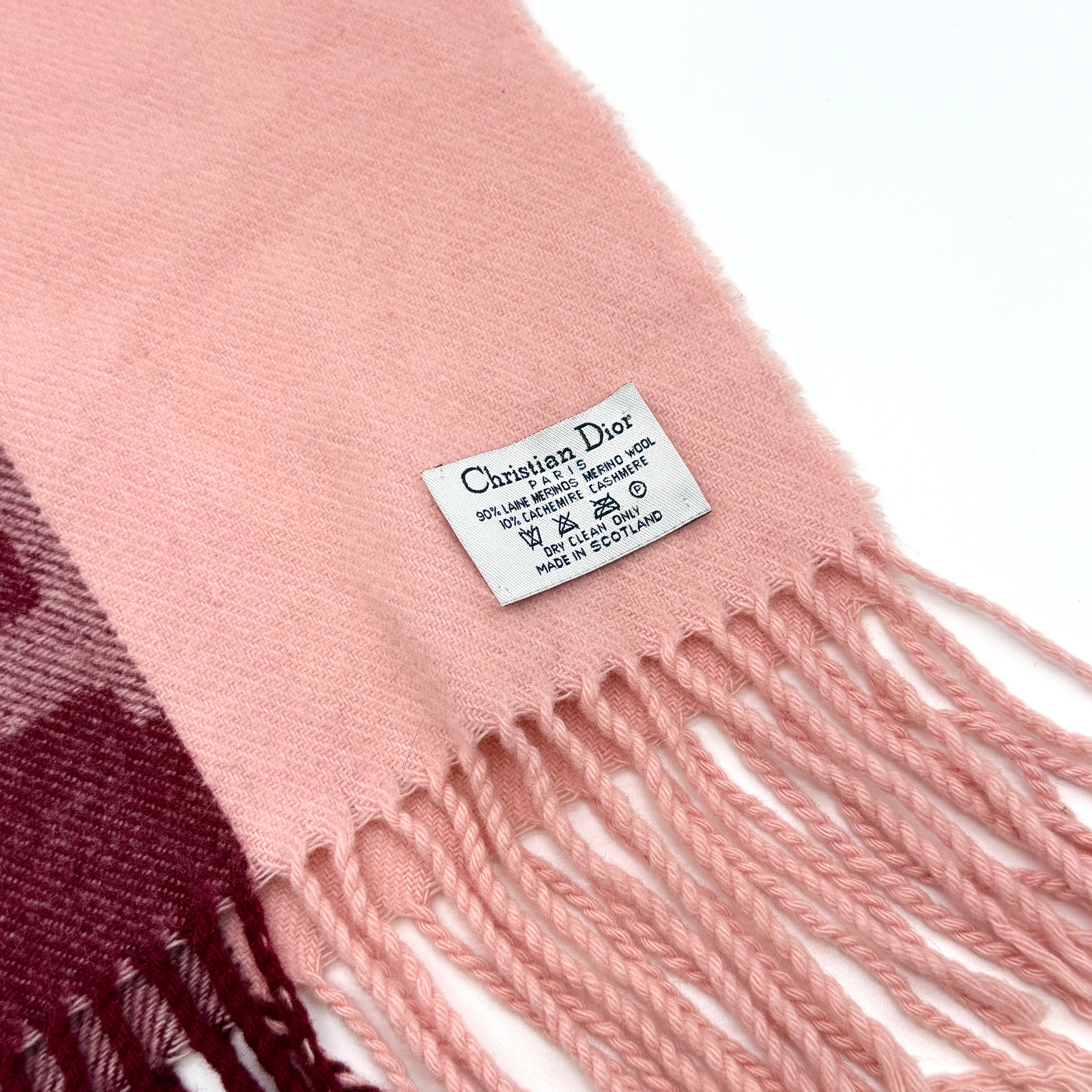 Dior Spell Out Logo Scarf Pink