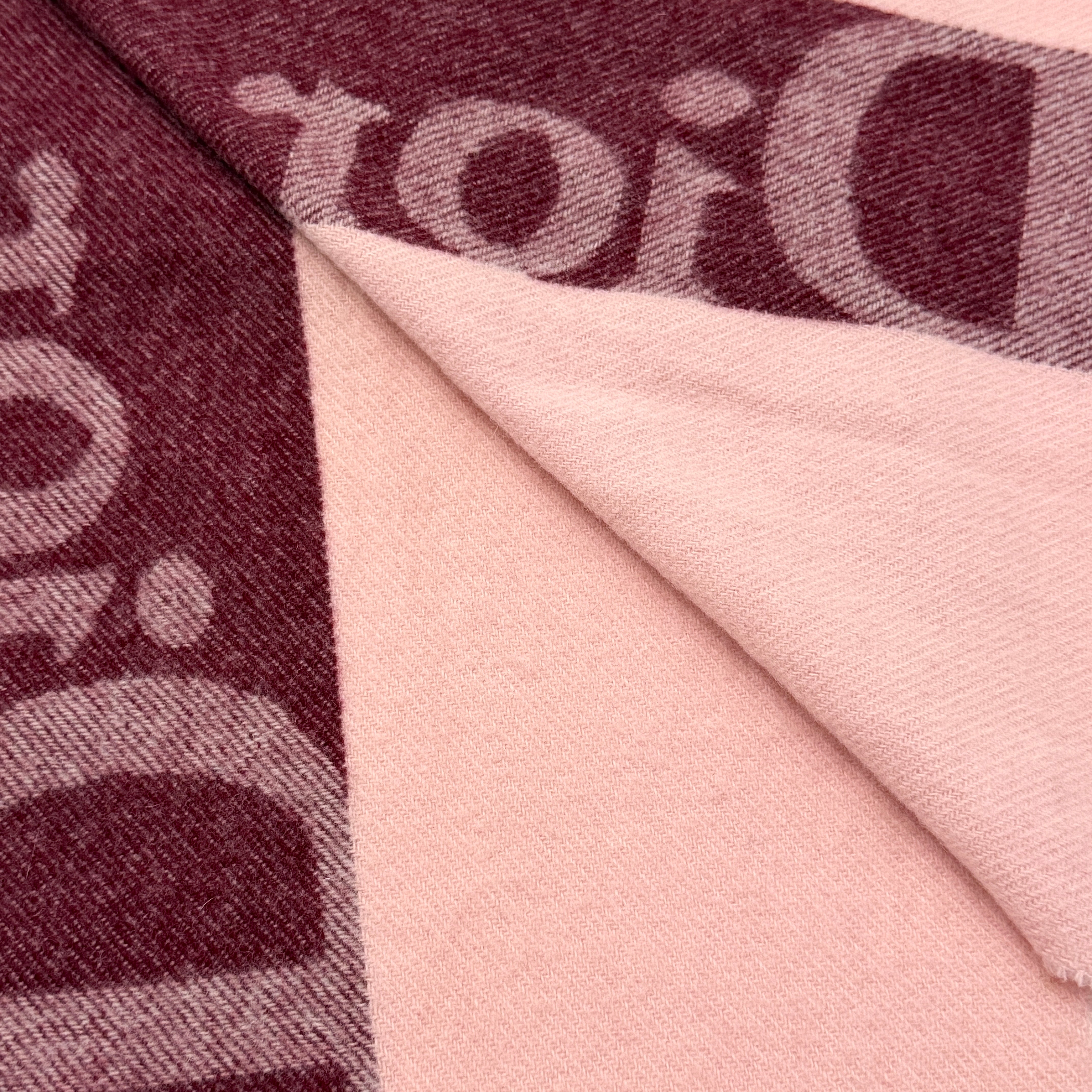 Dior Spell Out Logo Scarf Pink