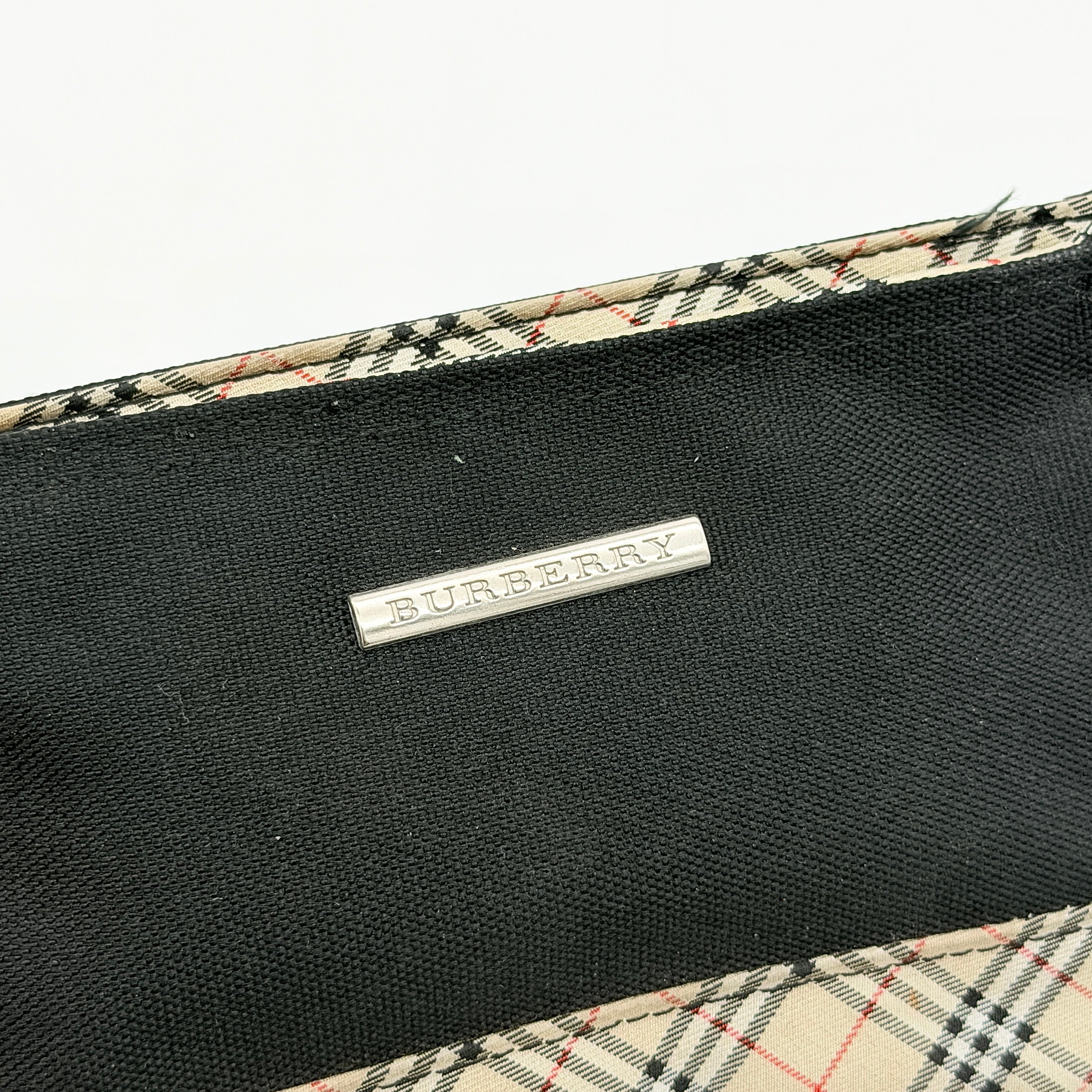 Burberry Nova Check Nylon Pouch Beige/Black