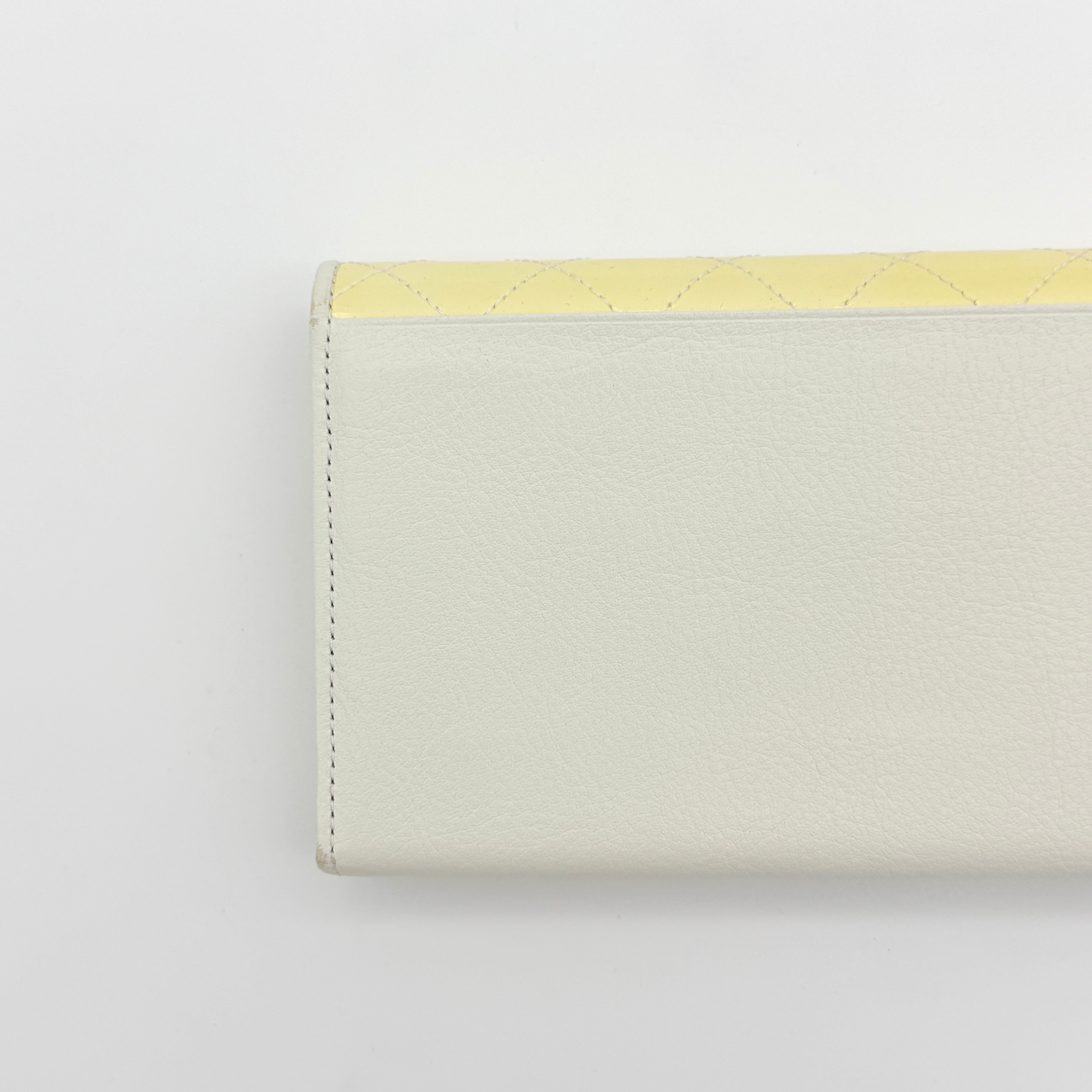 Burberry Quilted Continental Wallet Yellow/White