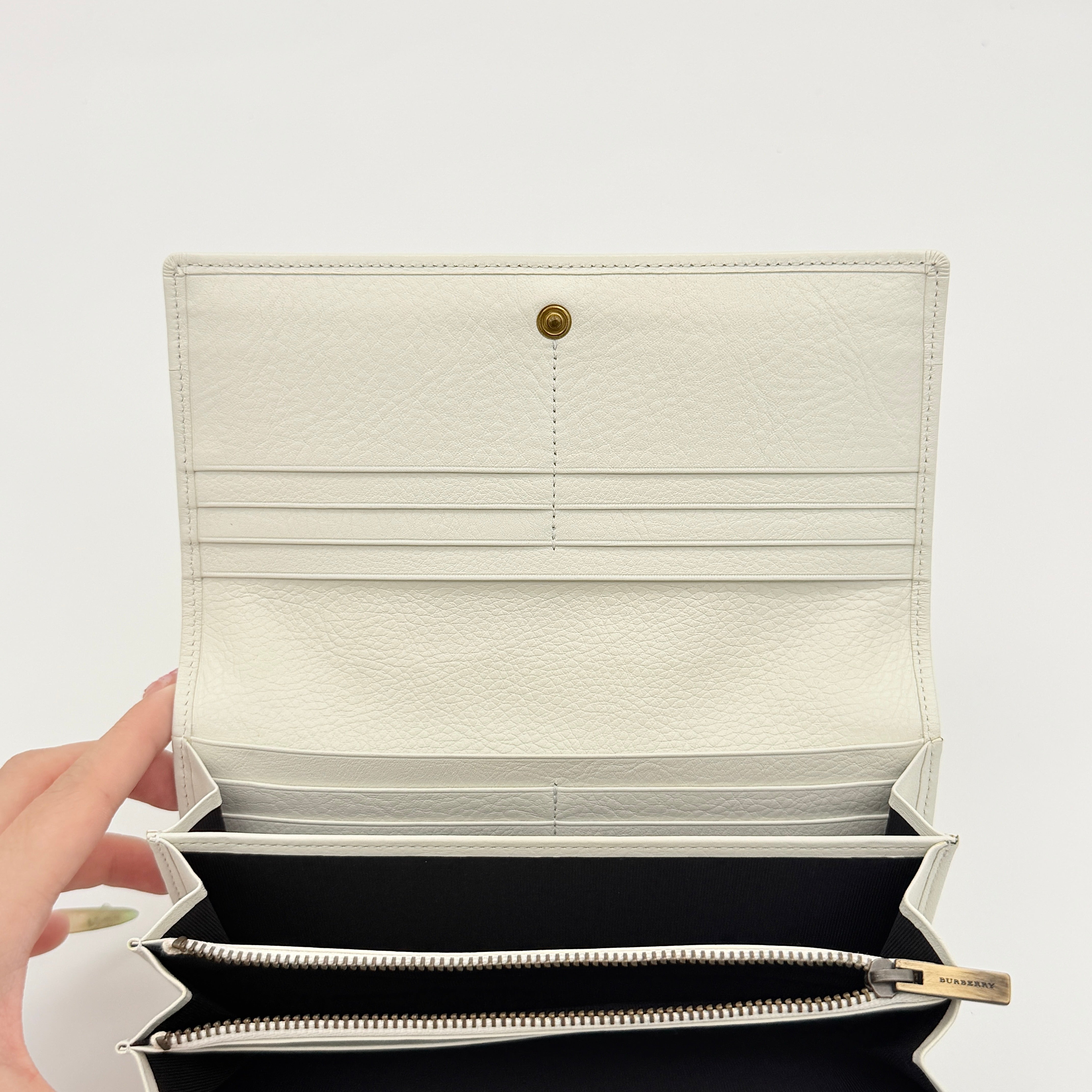 Burberry Quilted Continental Wallet Yellow/White