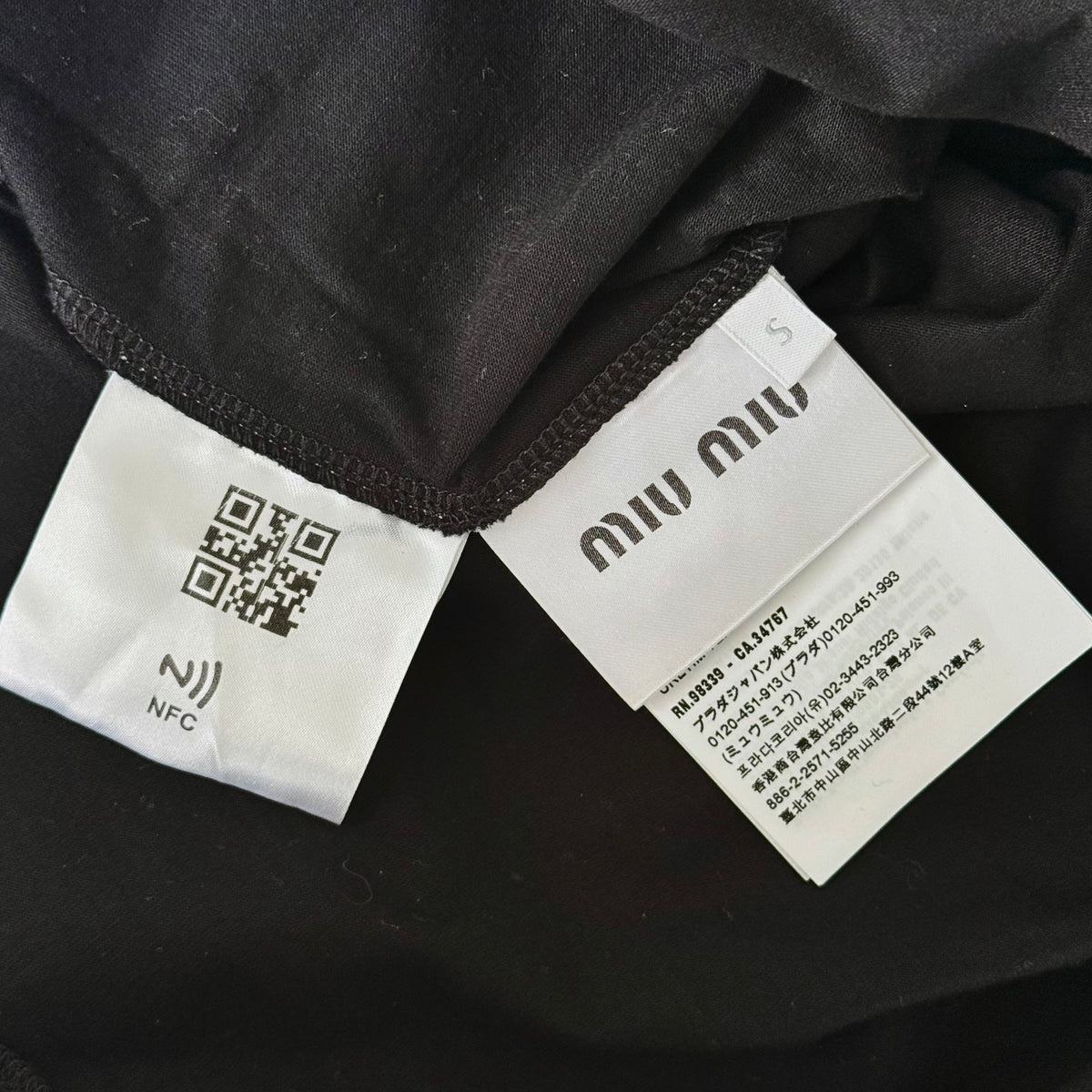 (S) Miu Miu Mushroom Long-sleeve T-shirt Black