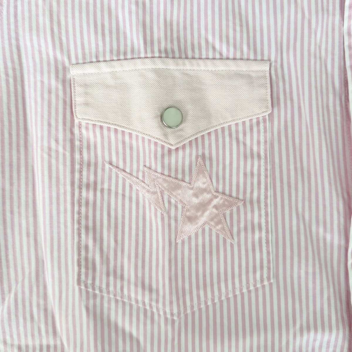 BAPE Striped Dual Pocket Button Up Shirt Pink
