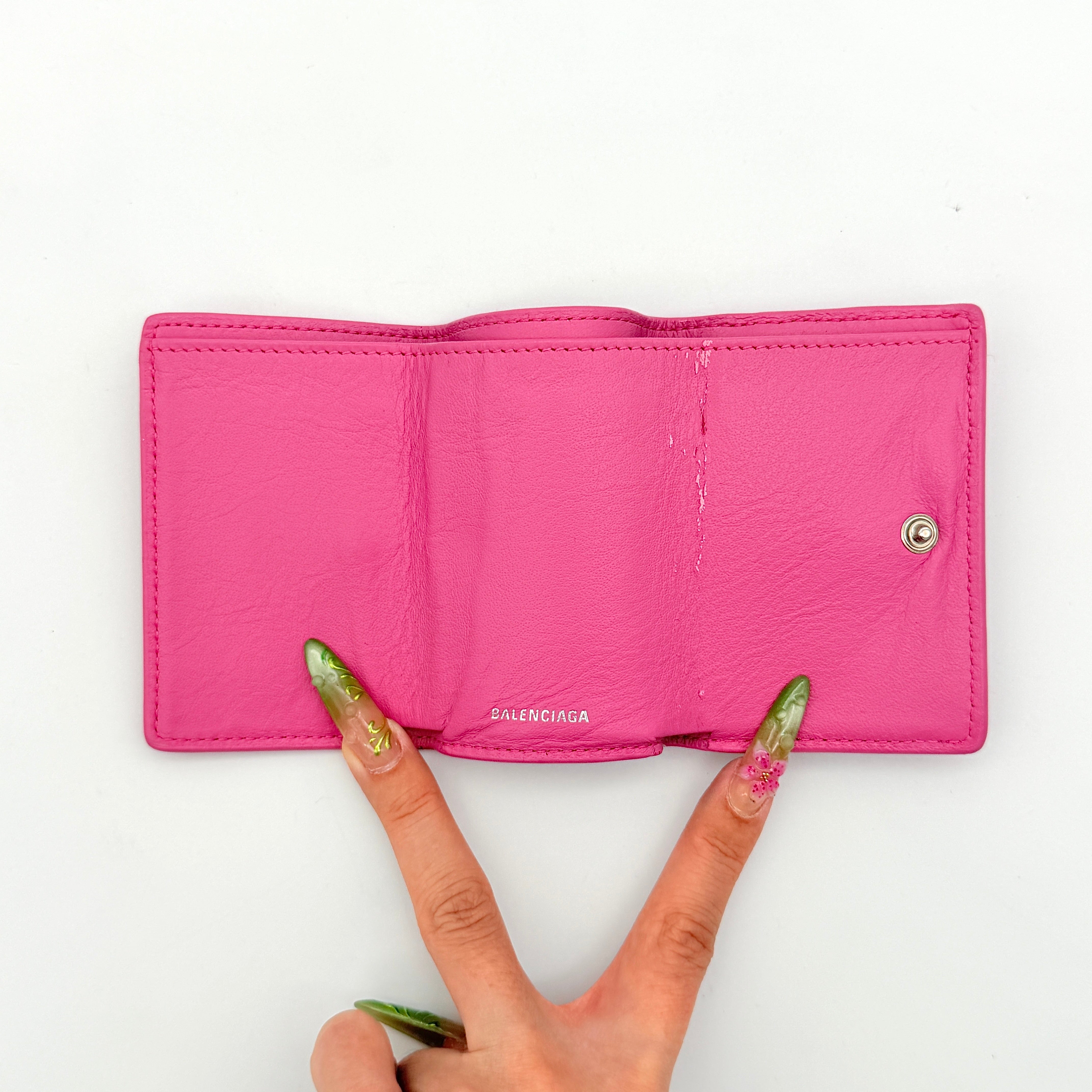 Balenciaga Papier Mini Wallet Pink