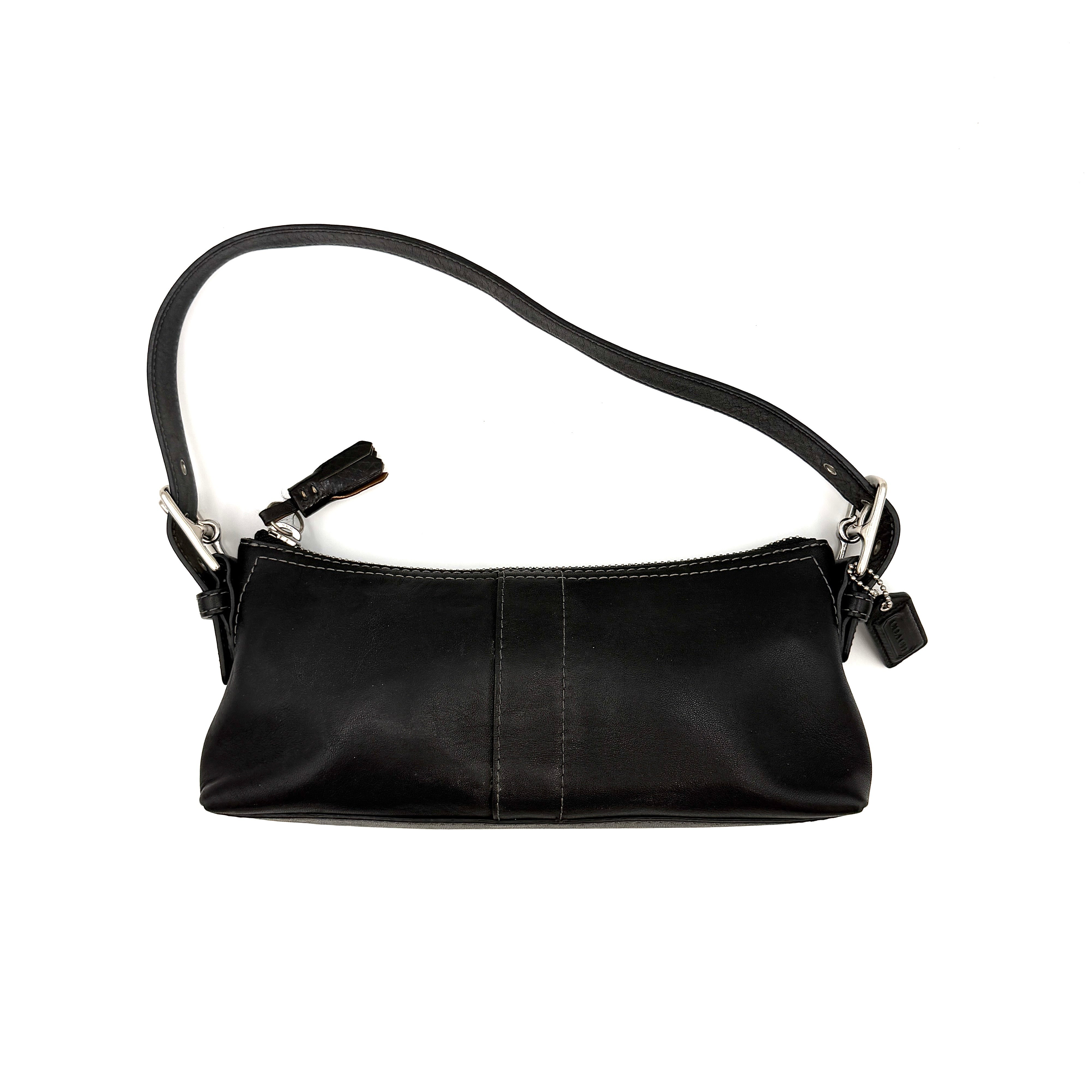 Coach Y2K Hampton Demi Baguette Shoulder Bag Black