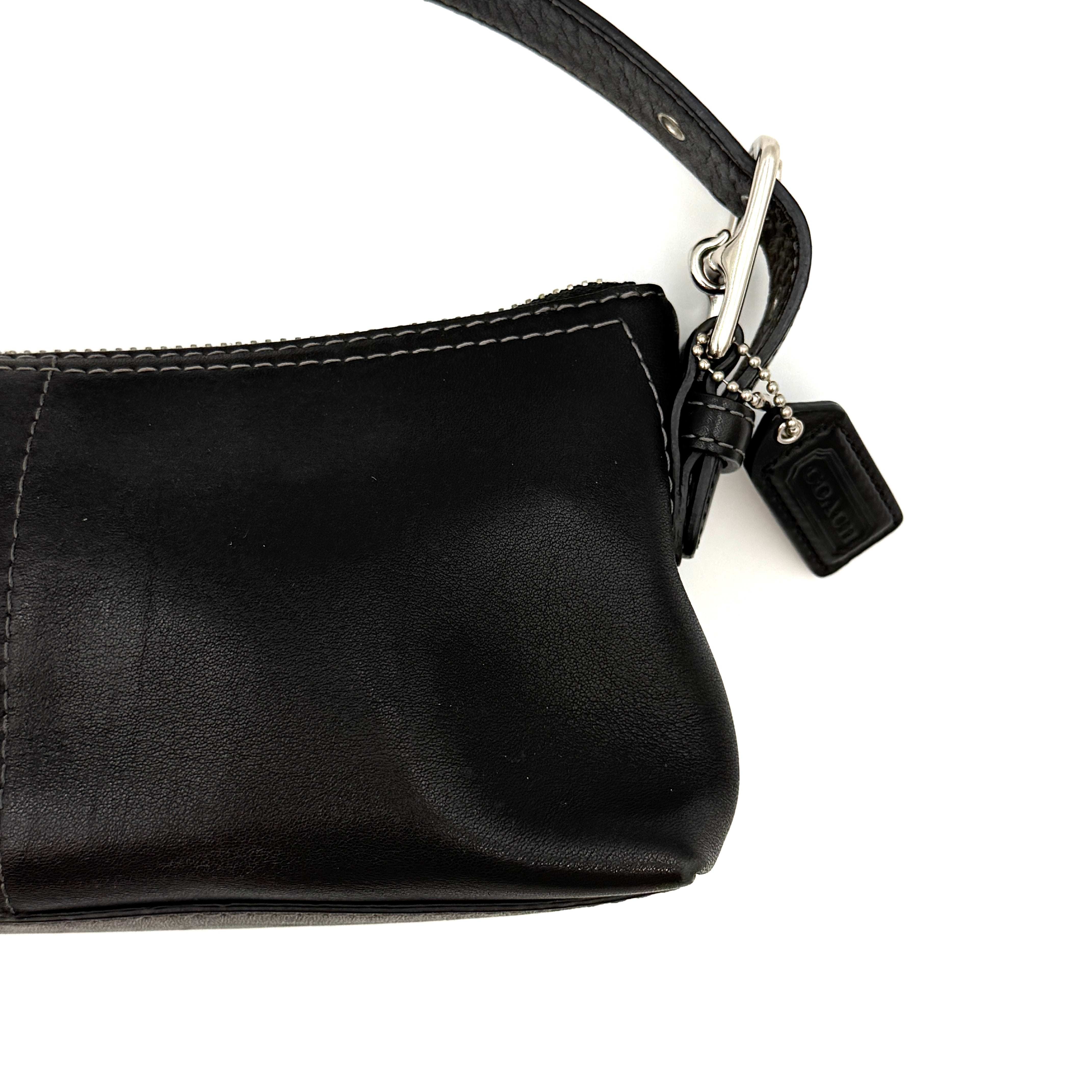 Coach Y2K Hampton Demi Baguette Shoulder Bag Black