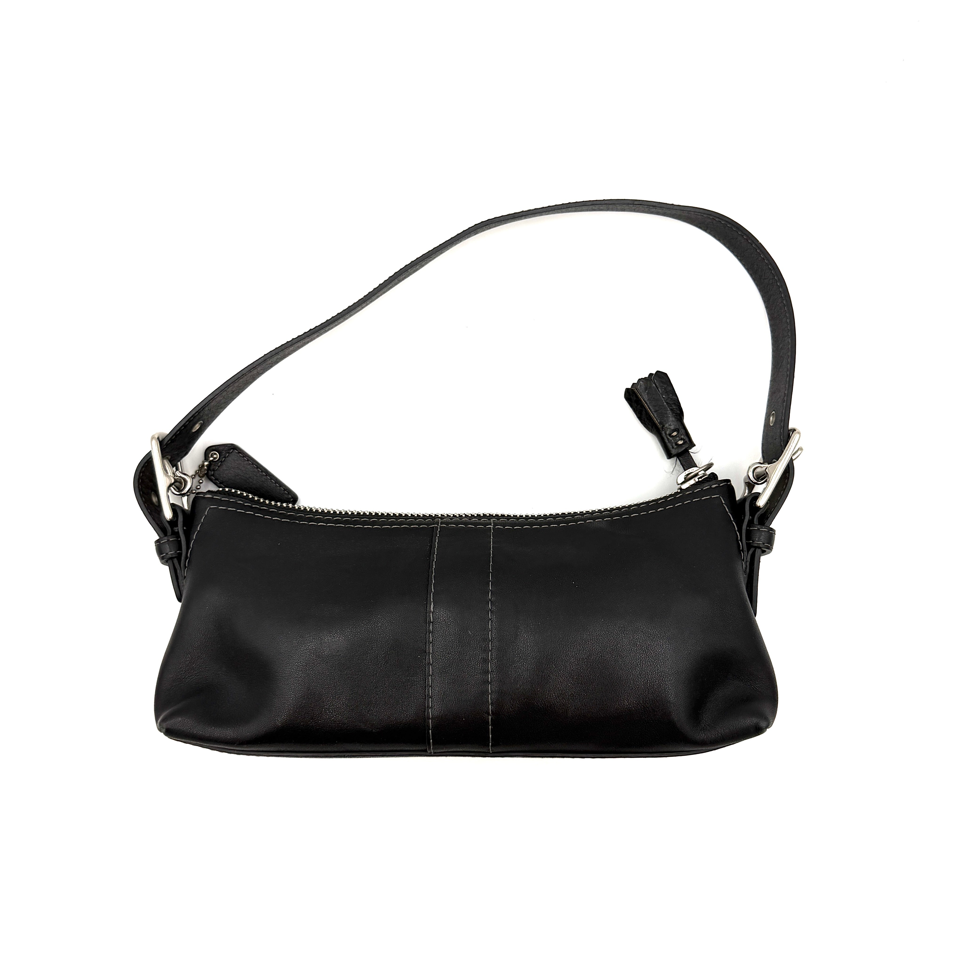Coach Y2K Hampton Demi Baguette Shoulder Bag Black