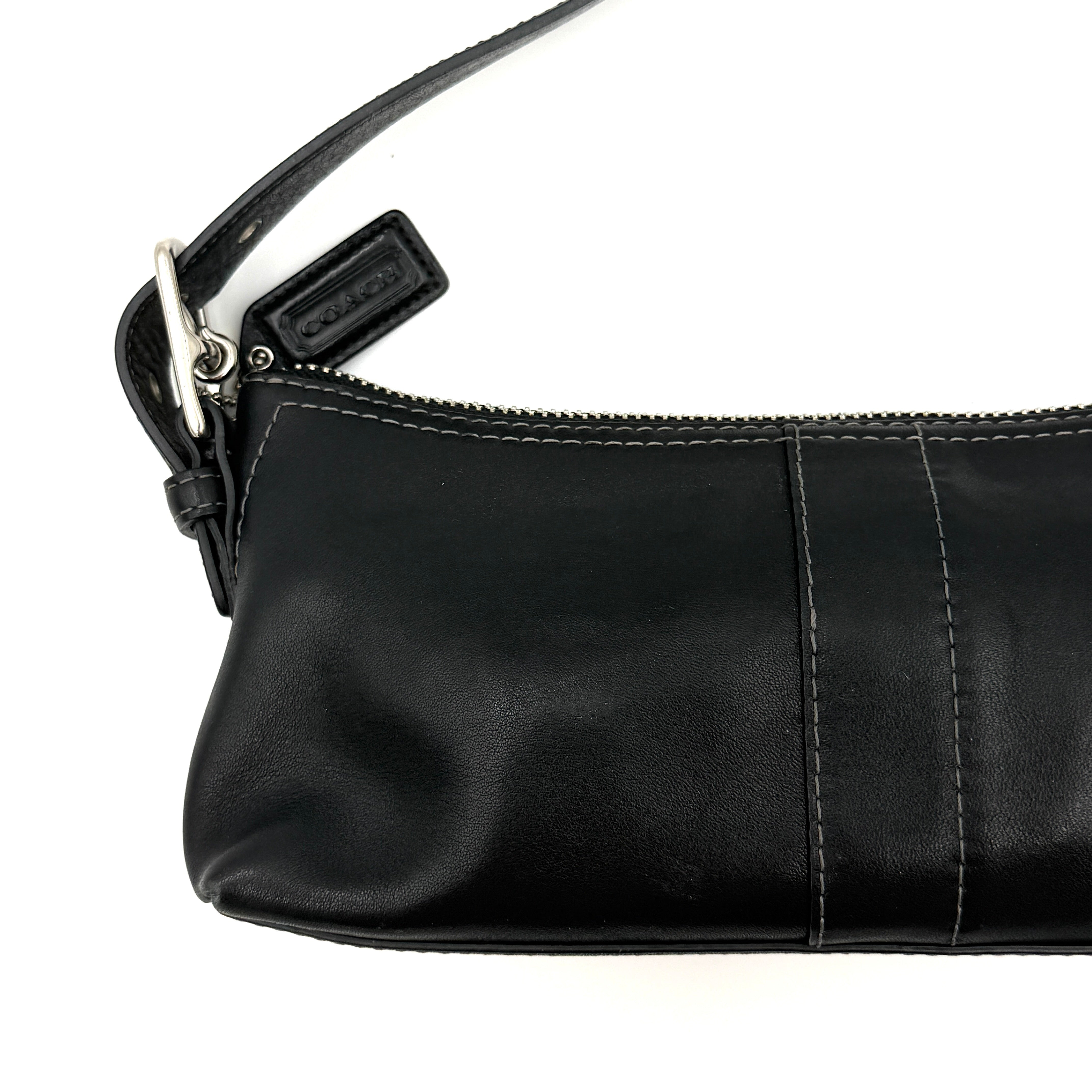 Coach Y2K Hampton Demi Baguette Shoulder Bag Black