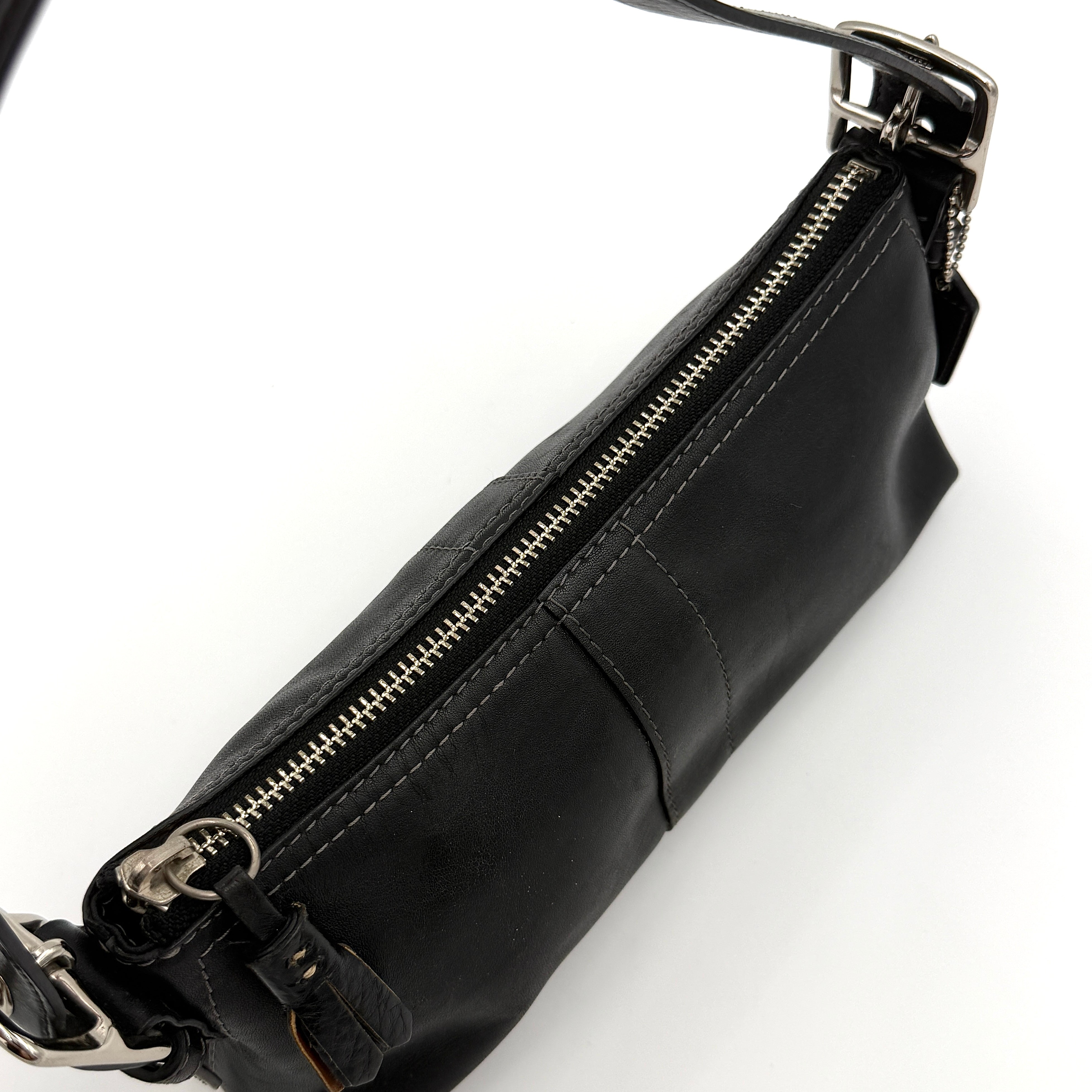Coach Y2K Hampton Demi Baguette Shoulder Bag Black