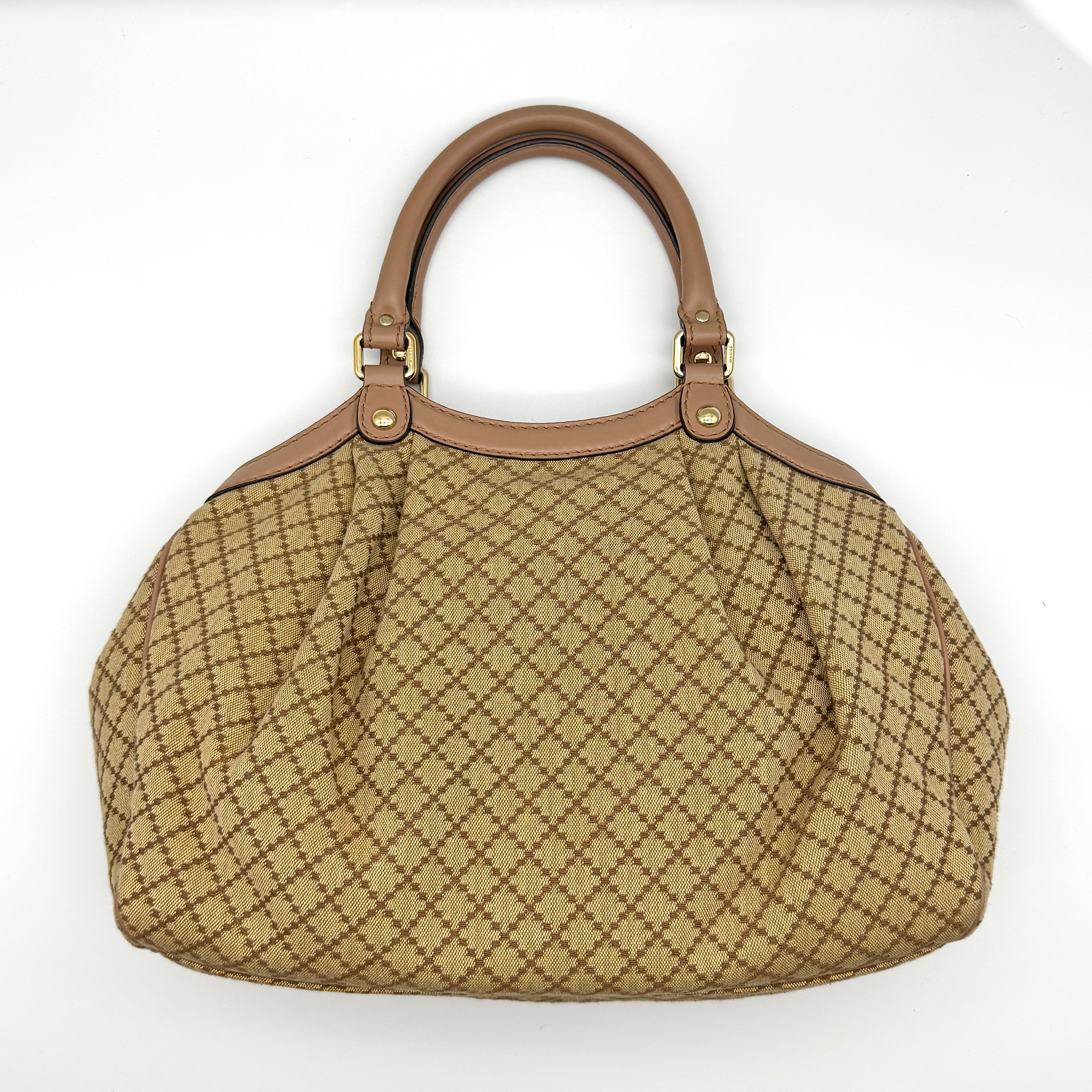 Gucci Diamante Sukey Shoulder Bag Beige/Salmon