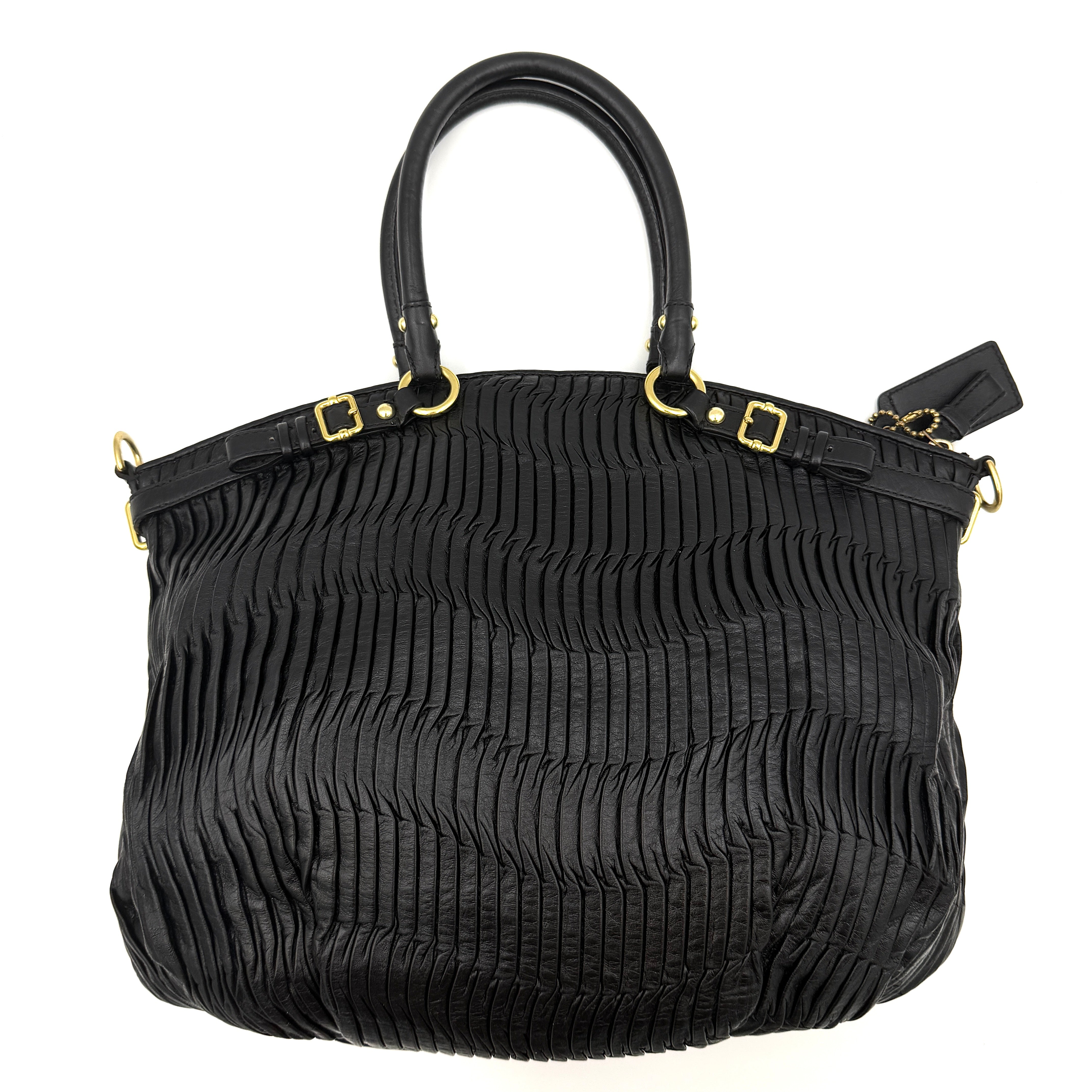 Coach Signature Madison Lindsey Shoulder Bag Black