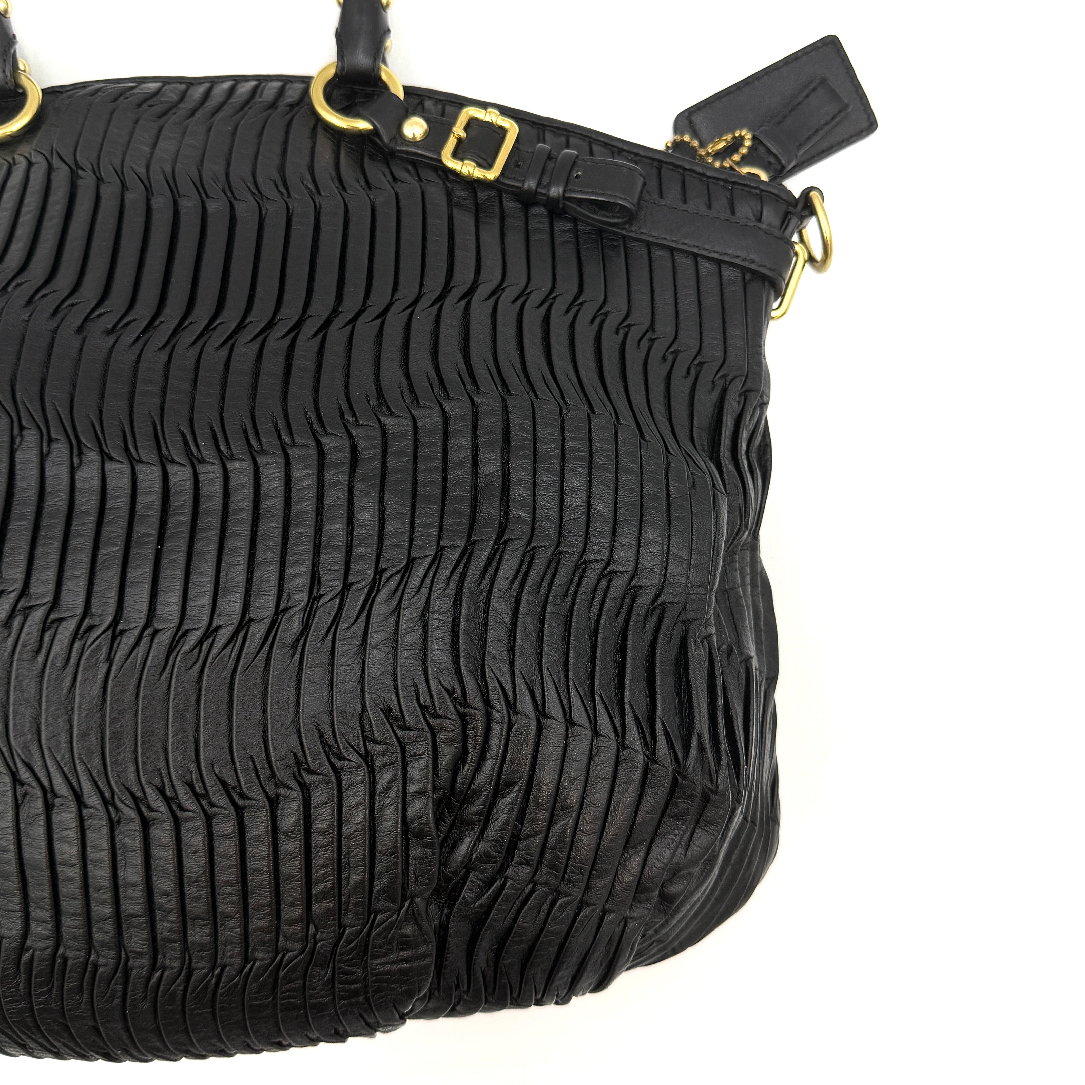 Coach Signature Madison Lindsey Shoulder Bag Black